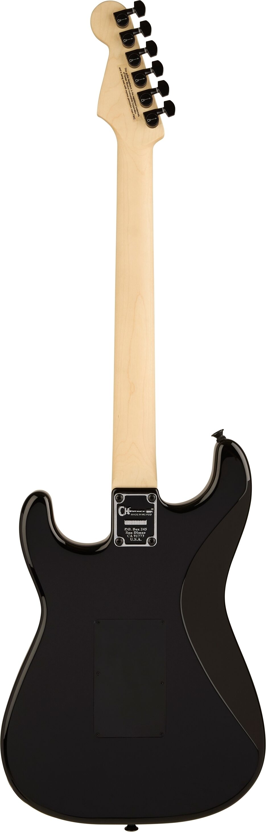 Charvel Pro-Mod So-Cal Style 1 HH FR M Electric Guitar, Maple Fingerboard, Black, Action Position Back