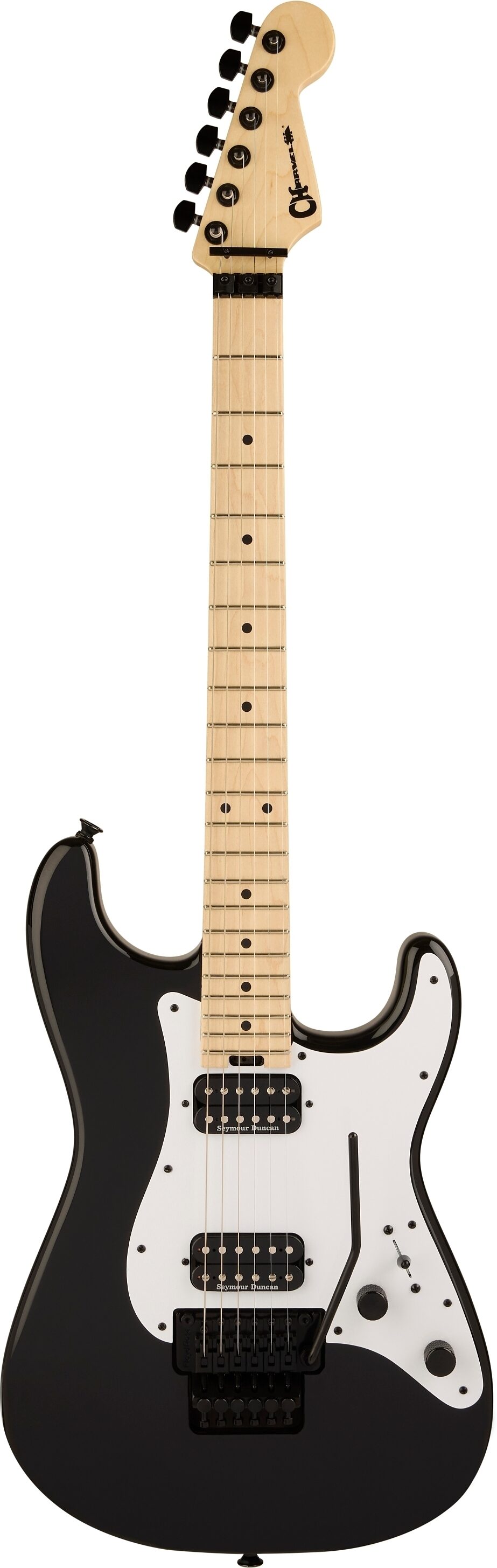 Charvel Pro-Mod So-Cal Style 1 HH FR M Electric Guitar, Maple Fingerboard, Black, Action Position Back