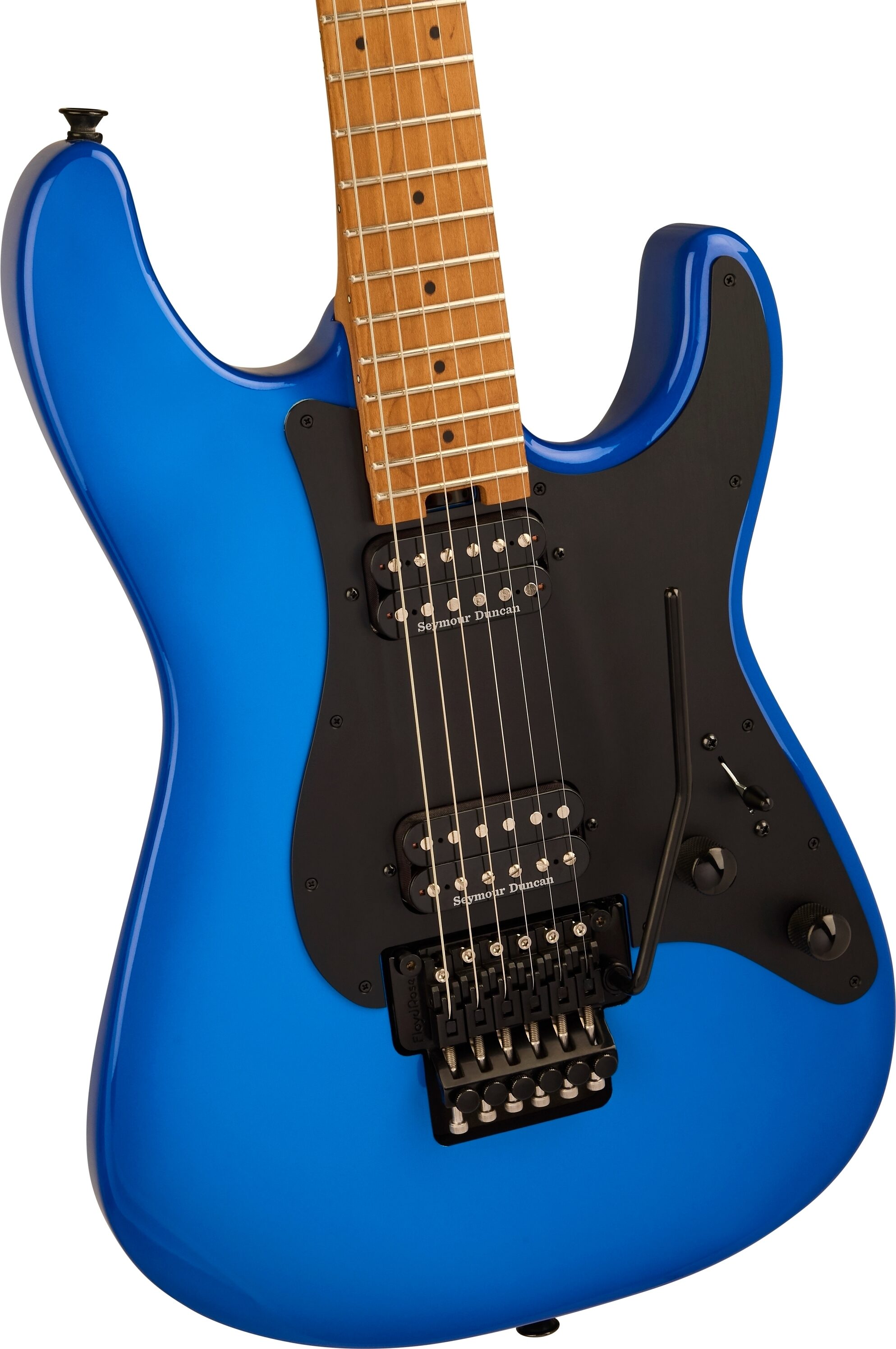 Charvel Pro-Mod So-Cal Style 1 HH FR Electric Guitar, Chameleon Blue Burst, Action Position Back