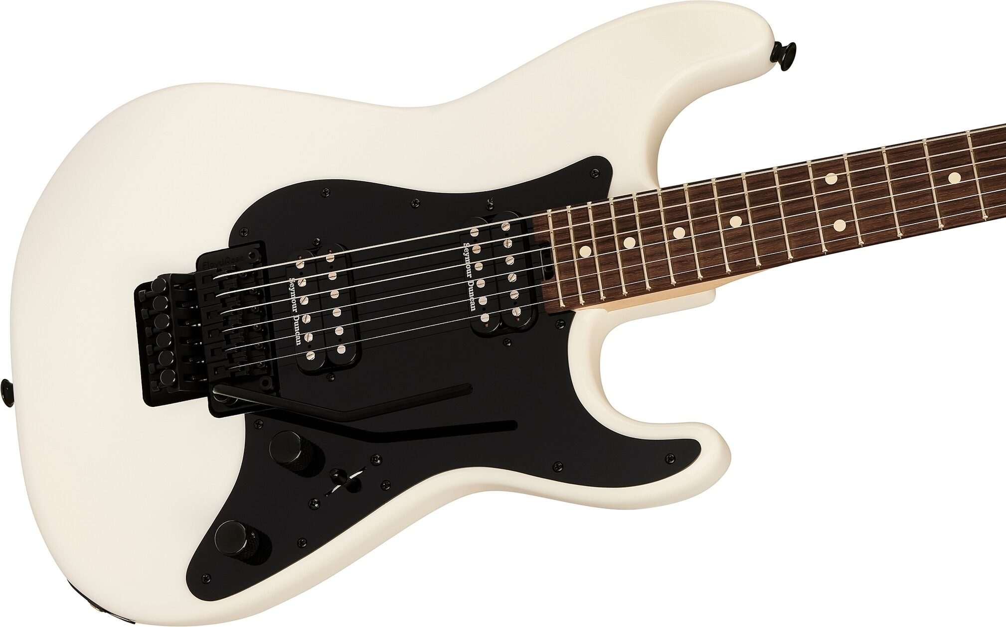 Charvel Pro-Mod So-Cal 1 HH FR Electric Guitar, with Rosewood Fingerboard, Snow White, Action Position Back