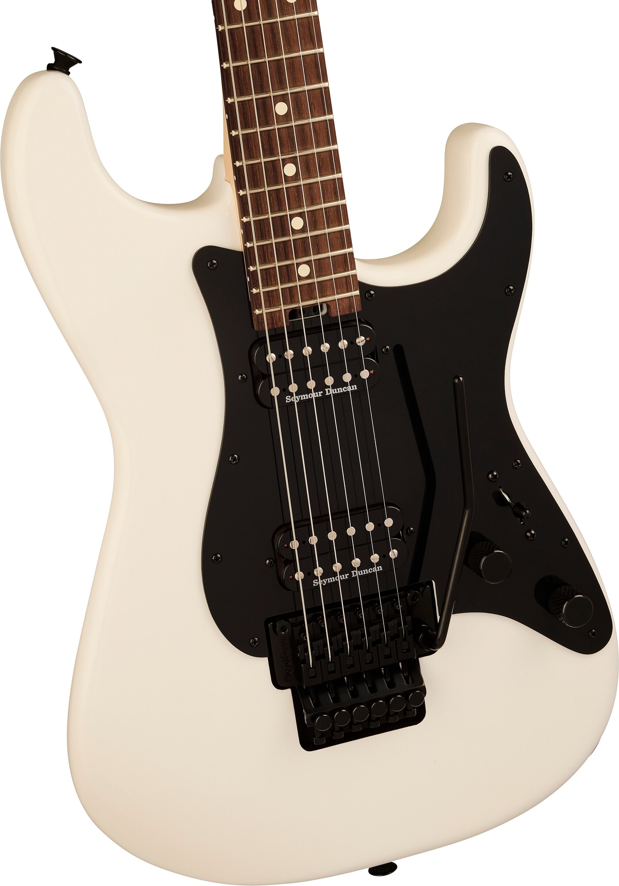 Charvel Pro-Mod So-Cal 1 HH FR Electric Guitar, with Rosewood Fingerboard, Snow White, Action Position Back