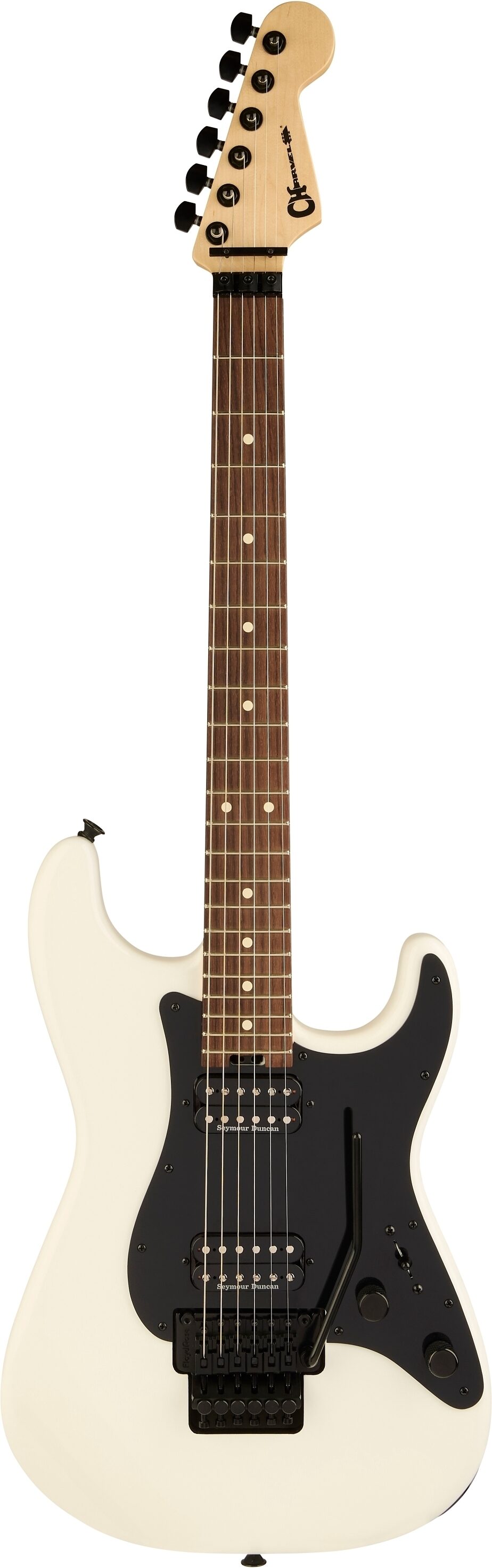 Charvel Pro-Mod So-Cal 1 HH FR Electric Guitar, with Rosewood Fingerboard, Snow White, Action Position Back