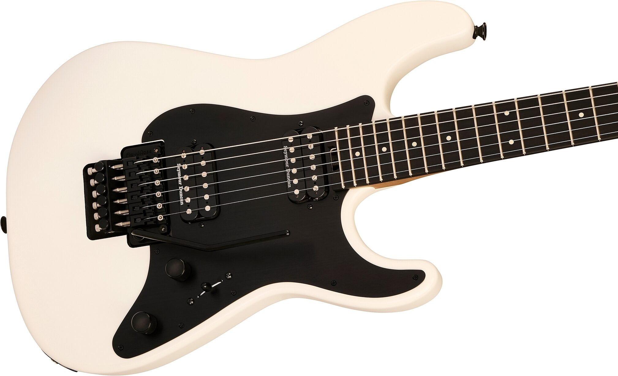 Charvel Pro-Mod SC1 Electric Guitar, with Ebony Neck, Snow White, Action Position Back