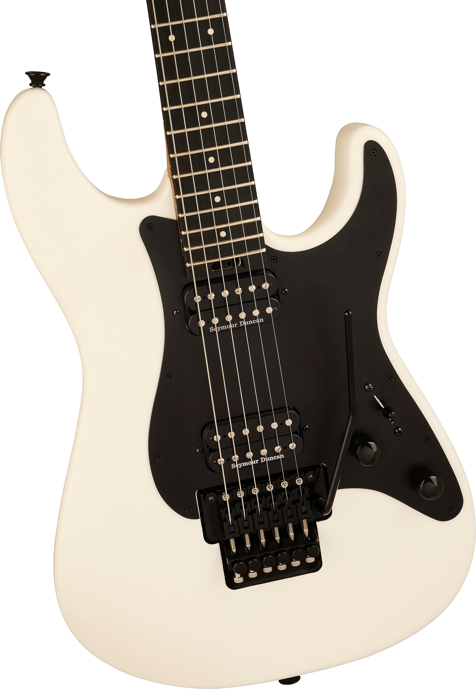 Charvel Pro-Mod SC1 Electric Guitar, with Ebony Neck, Snow White, Action Position Back