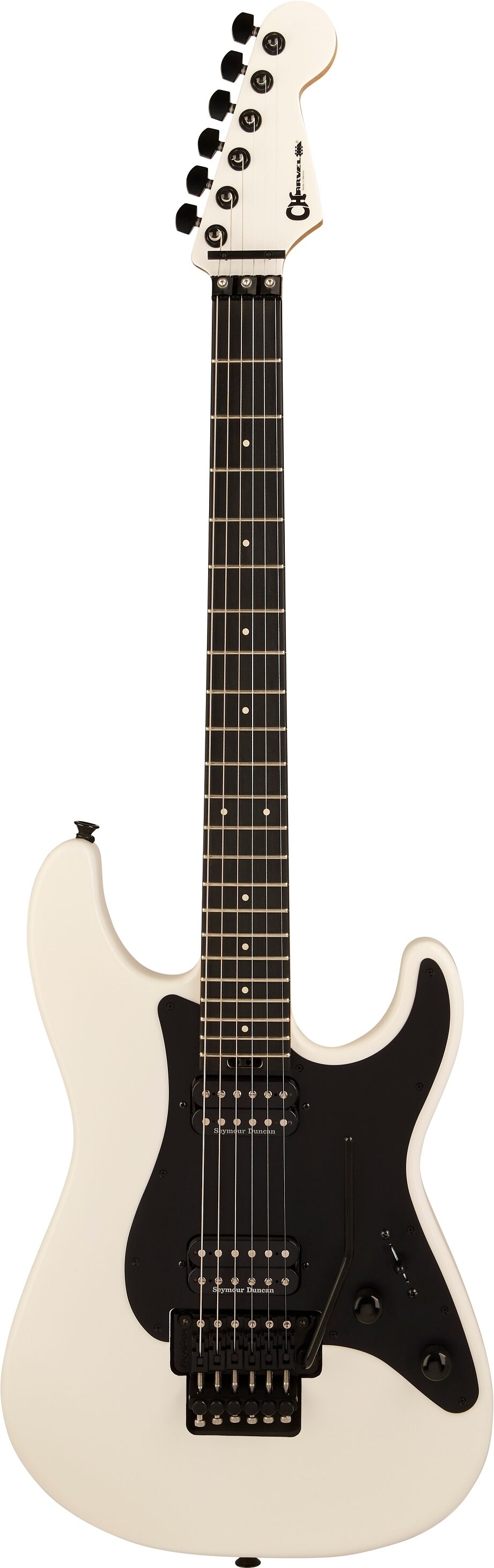 Charvel Pro-Mod SC1 Electric Guitar, with Ebony Neck, Snow White, Action Position Back