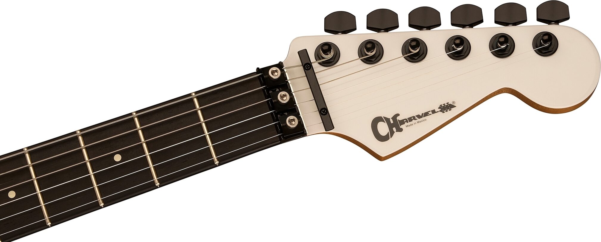 Charvel Pro-Mod SC1 Electric Guitar, with Ebony Neck, Snow White, Action Position Back