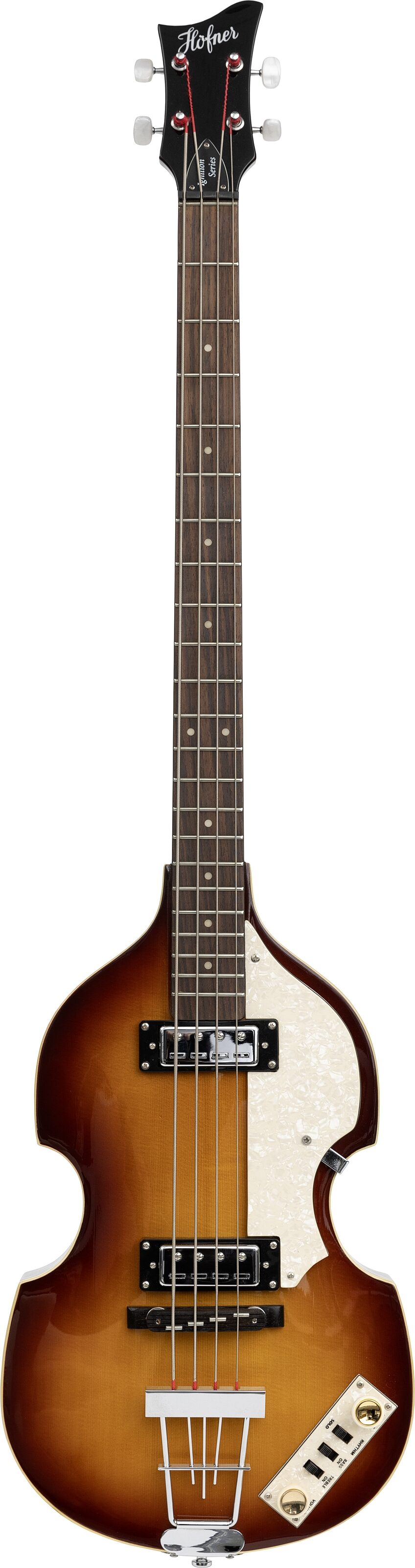 Hofner Ignition Violin Electric Bass, Action Position Front