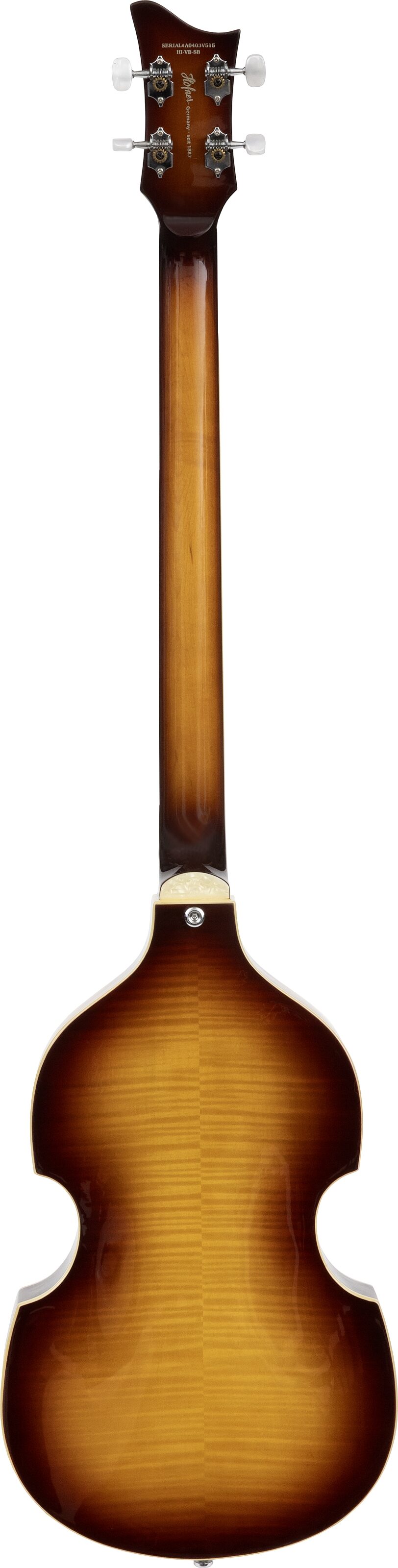 Hofner Ignition Violin Electric Bass, Action Position Back