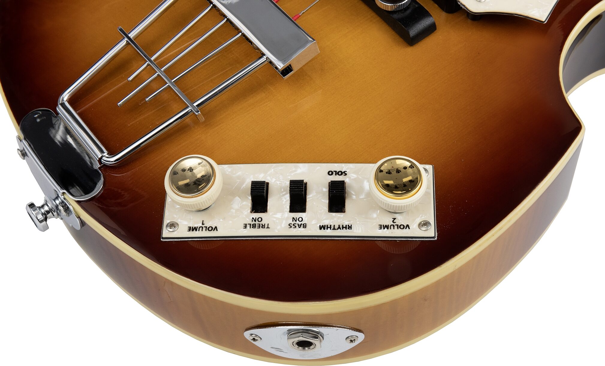 Hofner Ignition Violin Electric Bass, Action Position Control Panel
