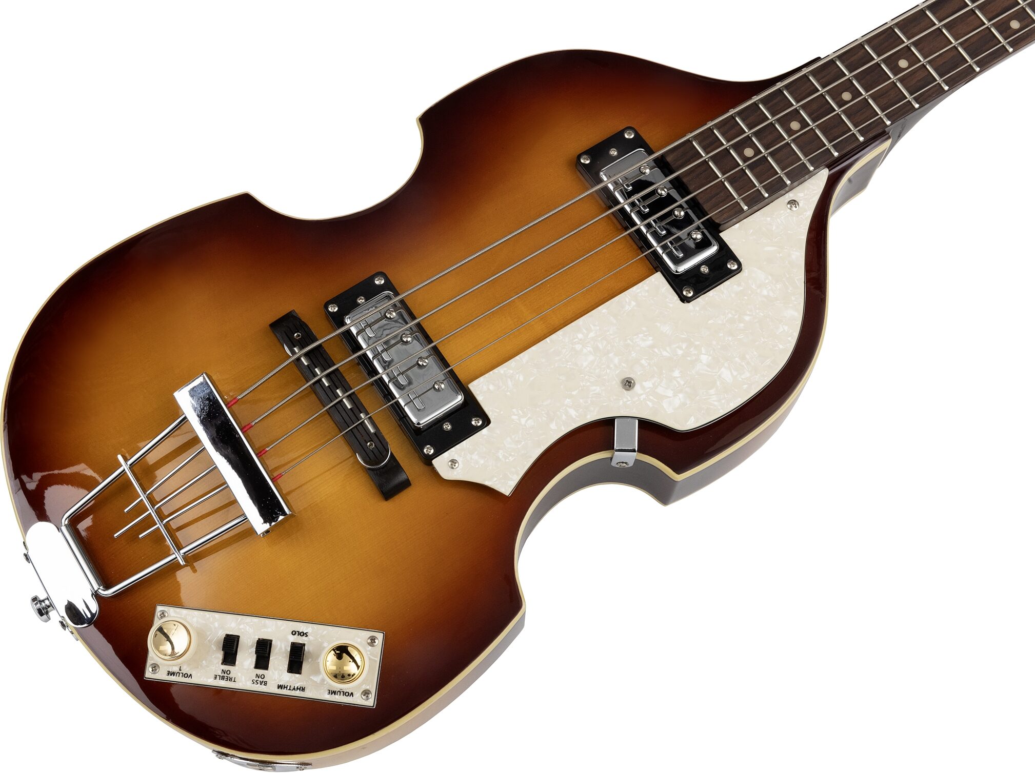 Hofner Ignition Violin Electric Bass, Action Position Front