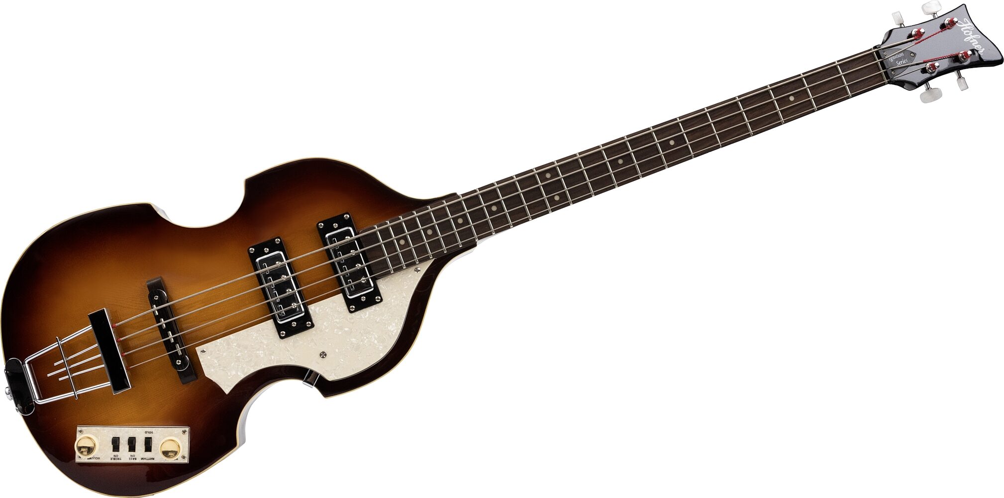 Hofner Ignition Violin Electric Bass, Action Position Front