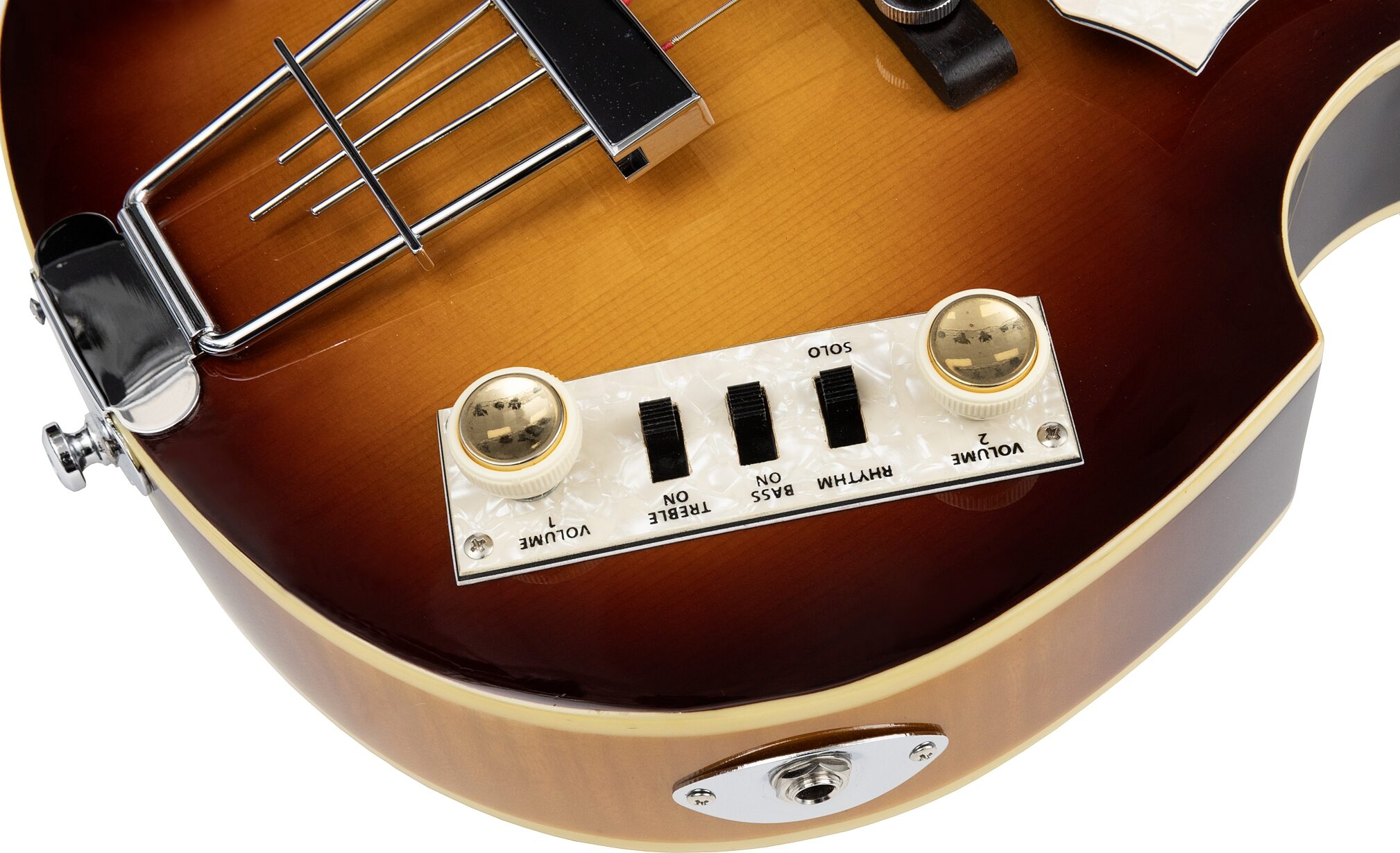 Hofner Ignition Violin Electric Bass, Action Position Control Panel