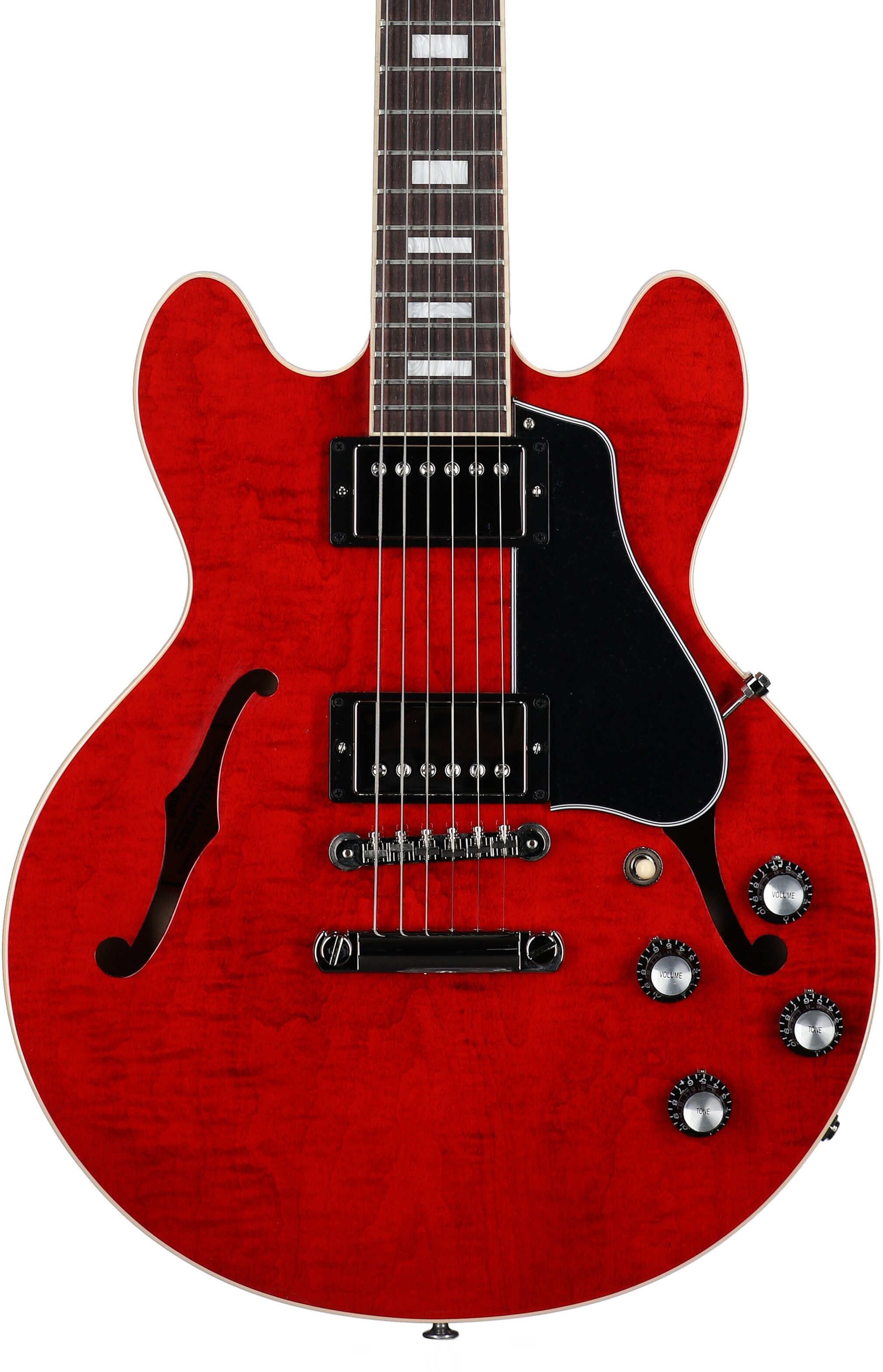 Gibson ES-339 Figured Electric Guitar (with Case), '60s Cherry, Serial Number 224320095, Body Straight Front