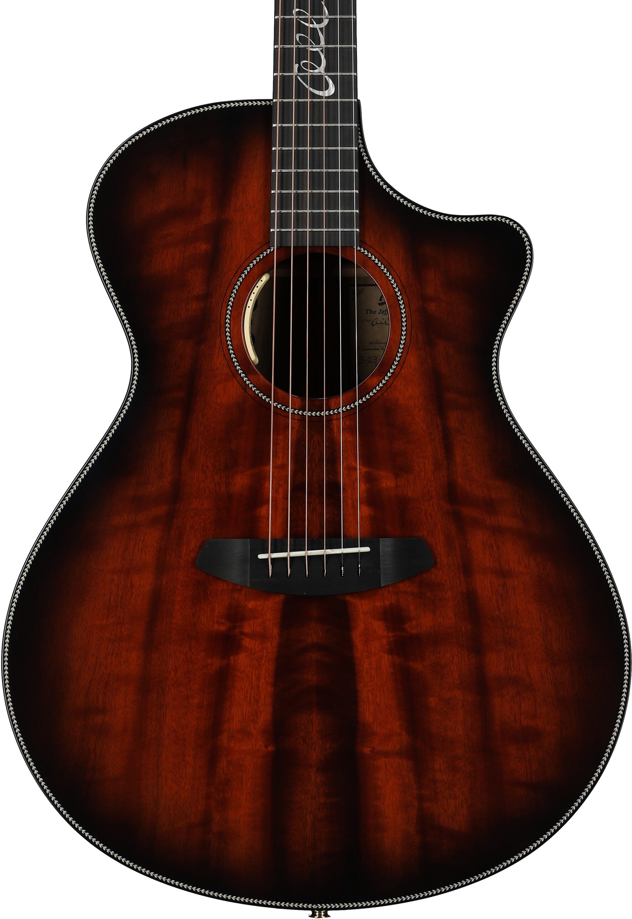 Breedlove Jeff Bridges Oregon Dreadnought Concerto CE Acoustic-Electric Guitar (with Gig Bag), New, Serial Number 28383, Body Straight Front