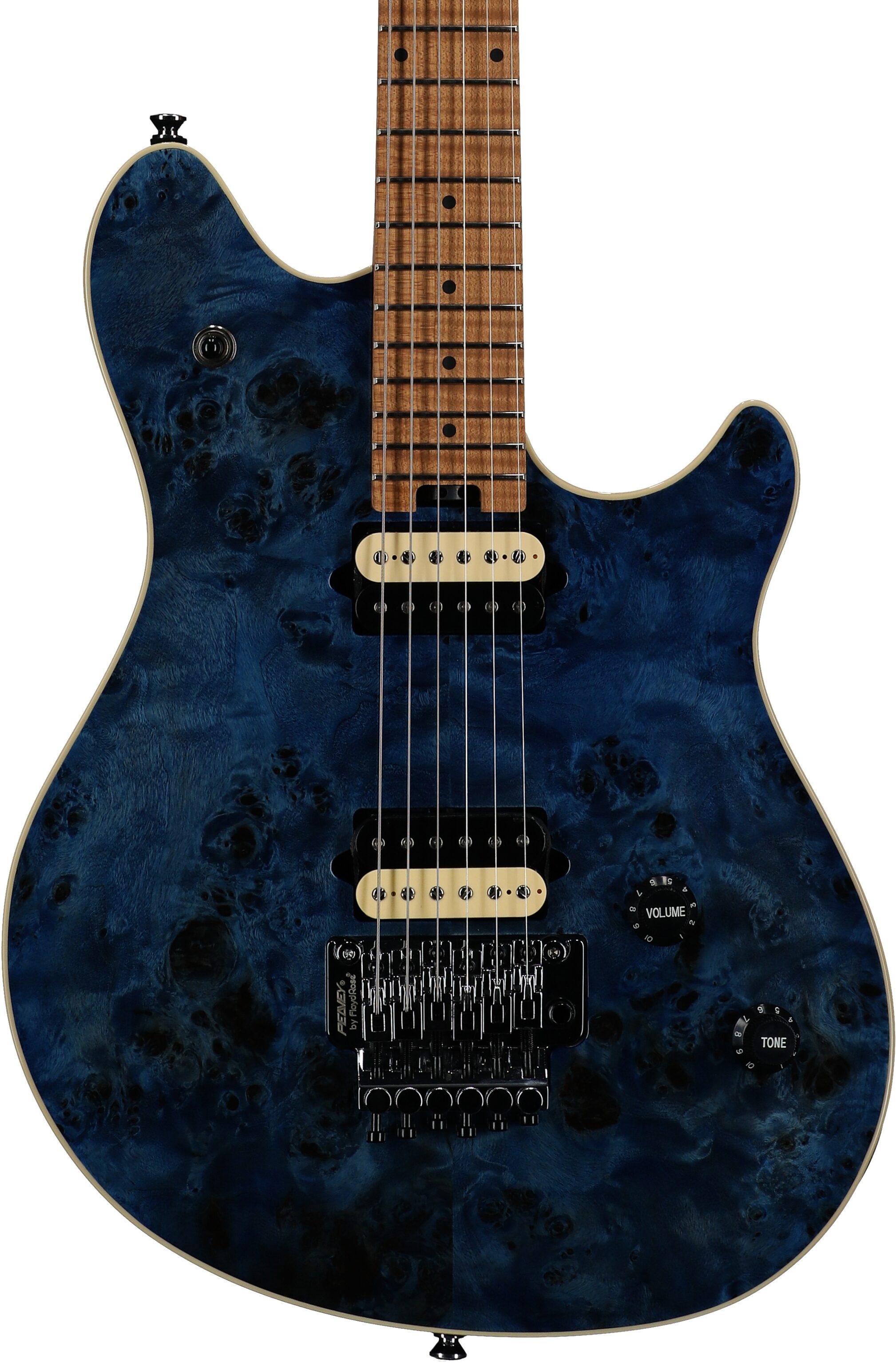 Peavey HP 2 Electric Guitar (with Case), Transparent Blue, Serial Number 0ARCDA00909, Body Straight Front