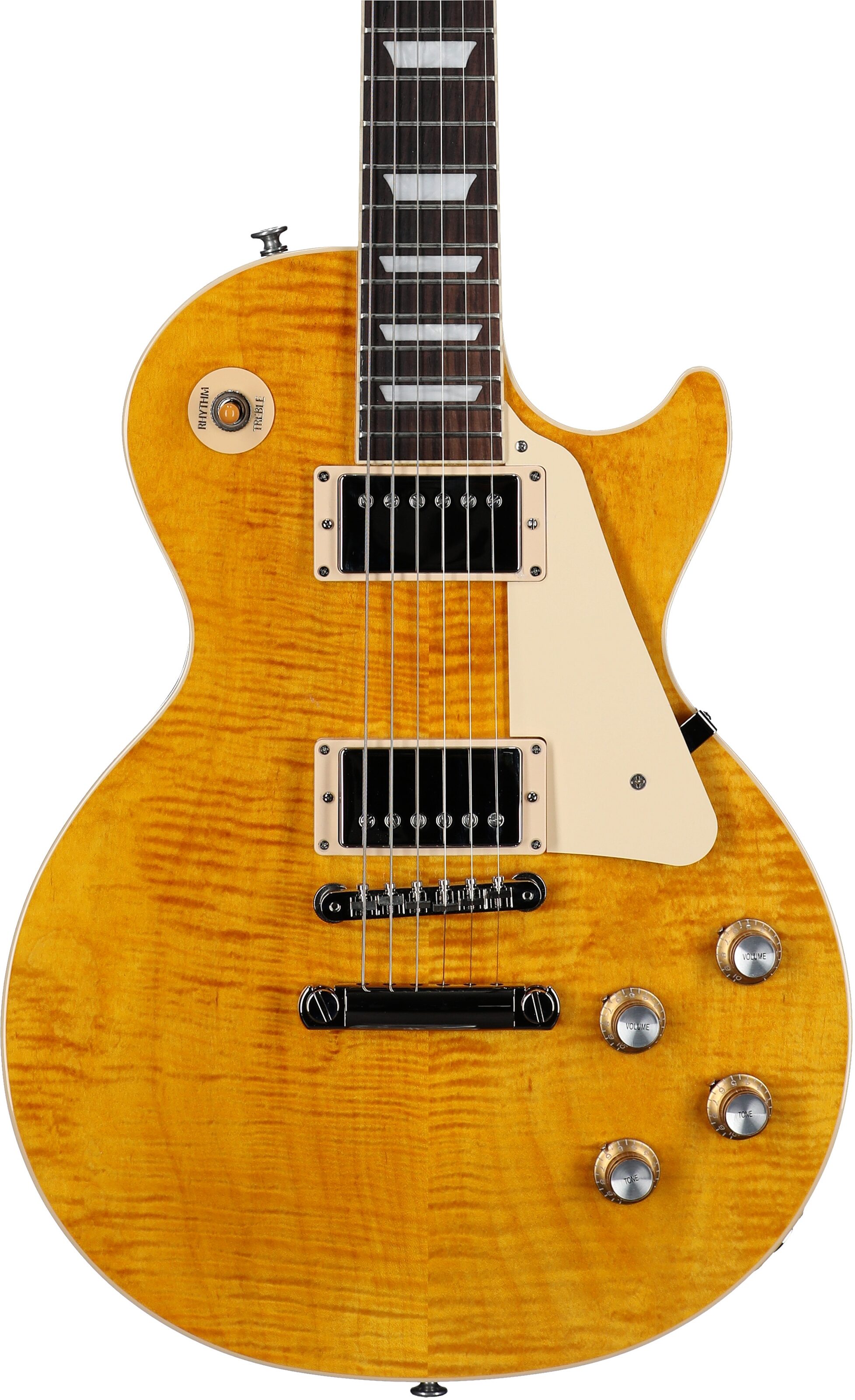 Gibson Les Paul Standard 60s Custom Color Electric Guitar, Figured Top (with Case), Honey Amber, Serial Number 219130264, Body Straight Front