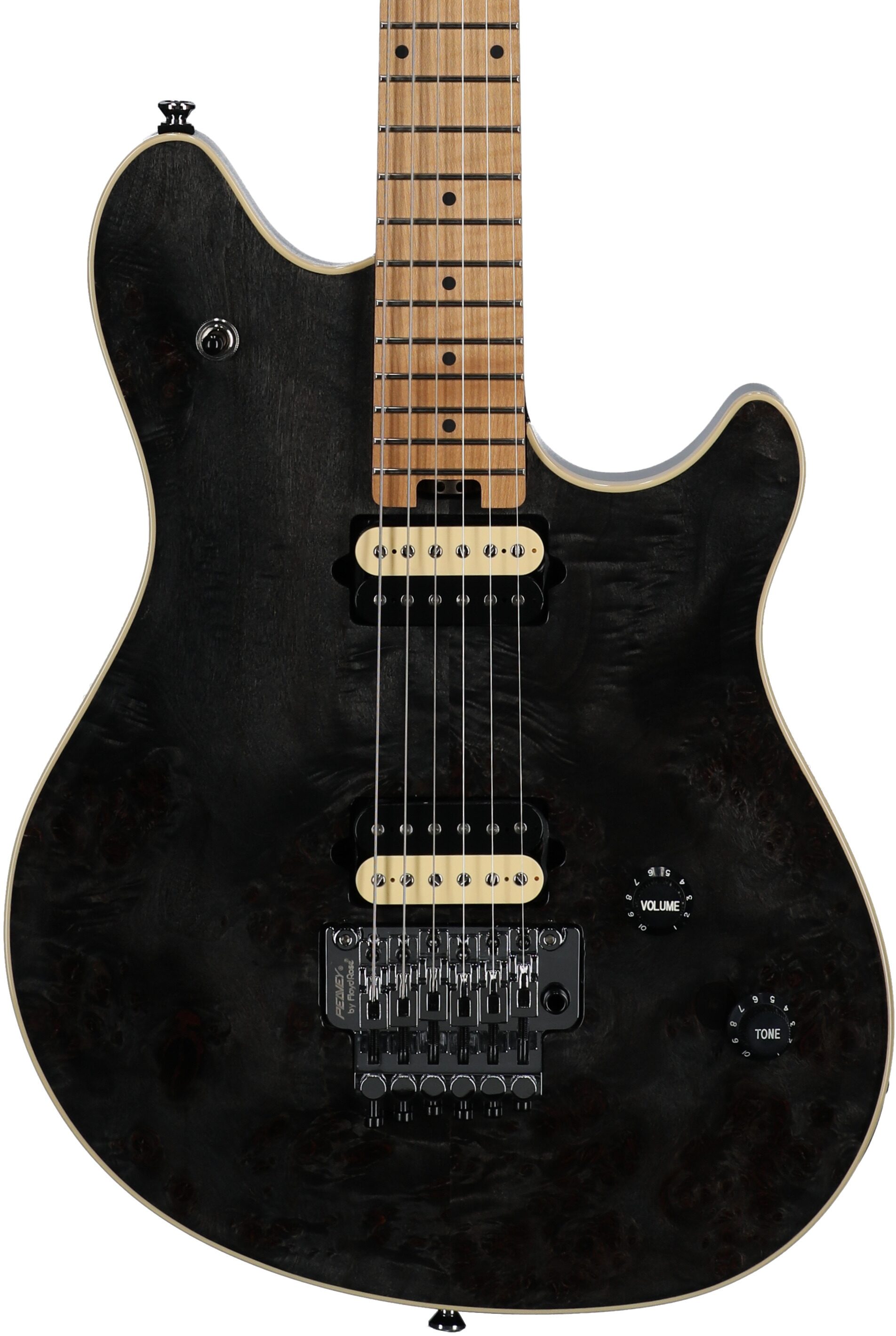 Peavey HP 2 Electric Guitar (with Case), Transparent Black, Serial Number 0ARCEC2000988, Body Straight Front