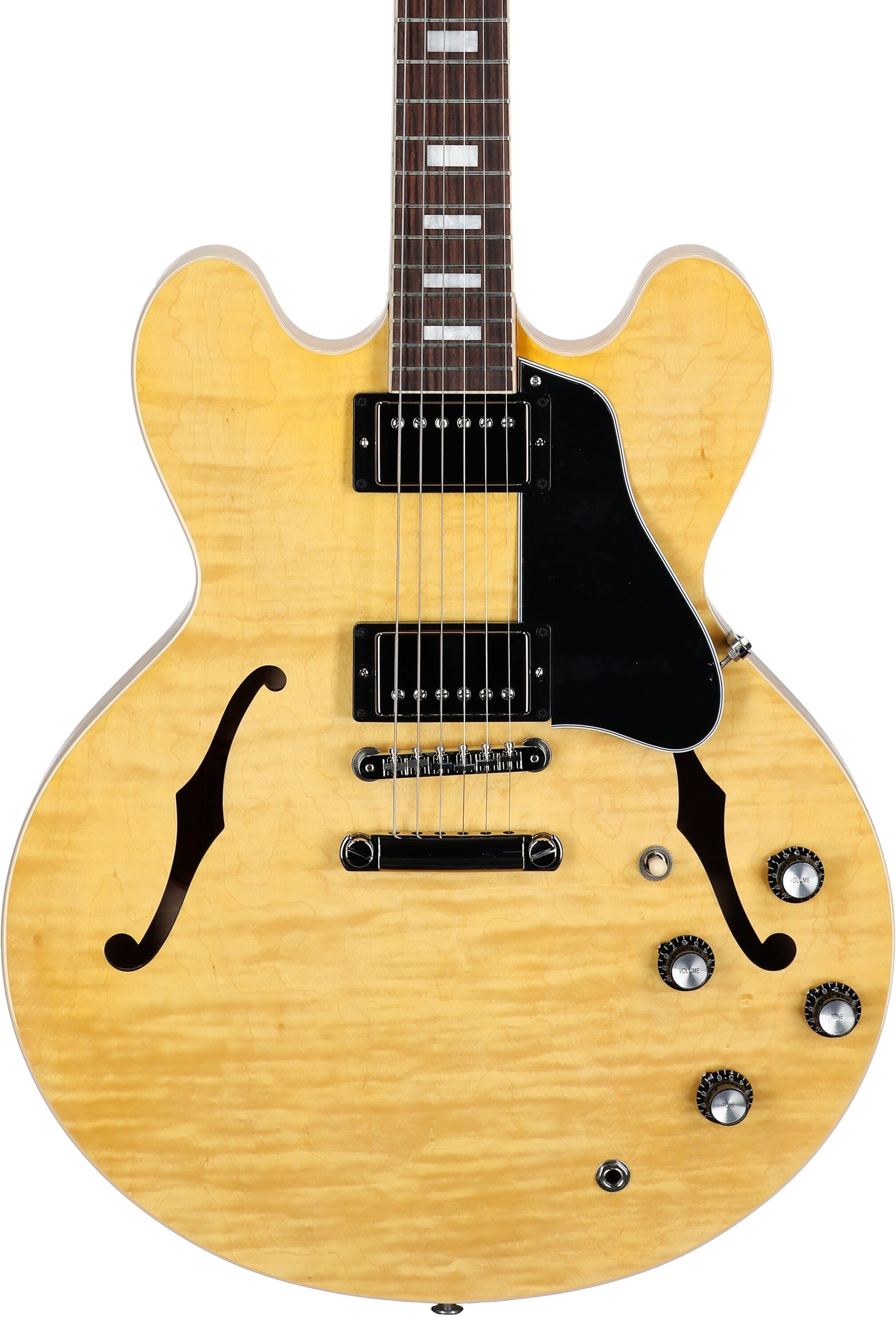 Gibson ES-335 Figured Electric Guitar (with Case), Antique Natural, Serial Number 218040184, Body Straight Front