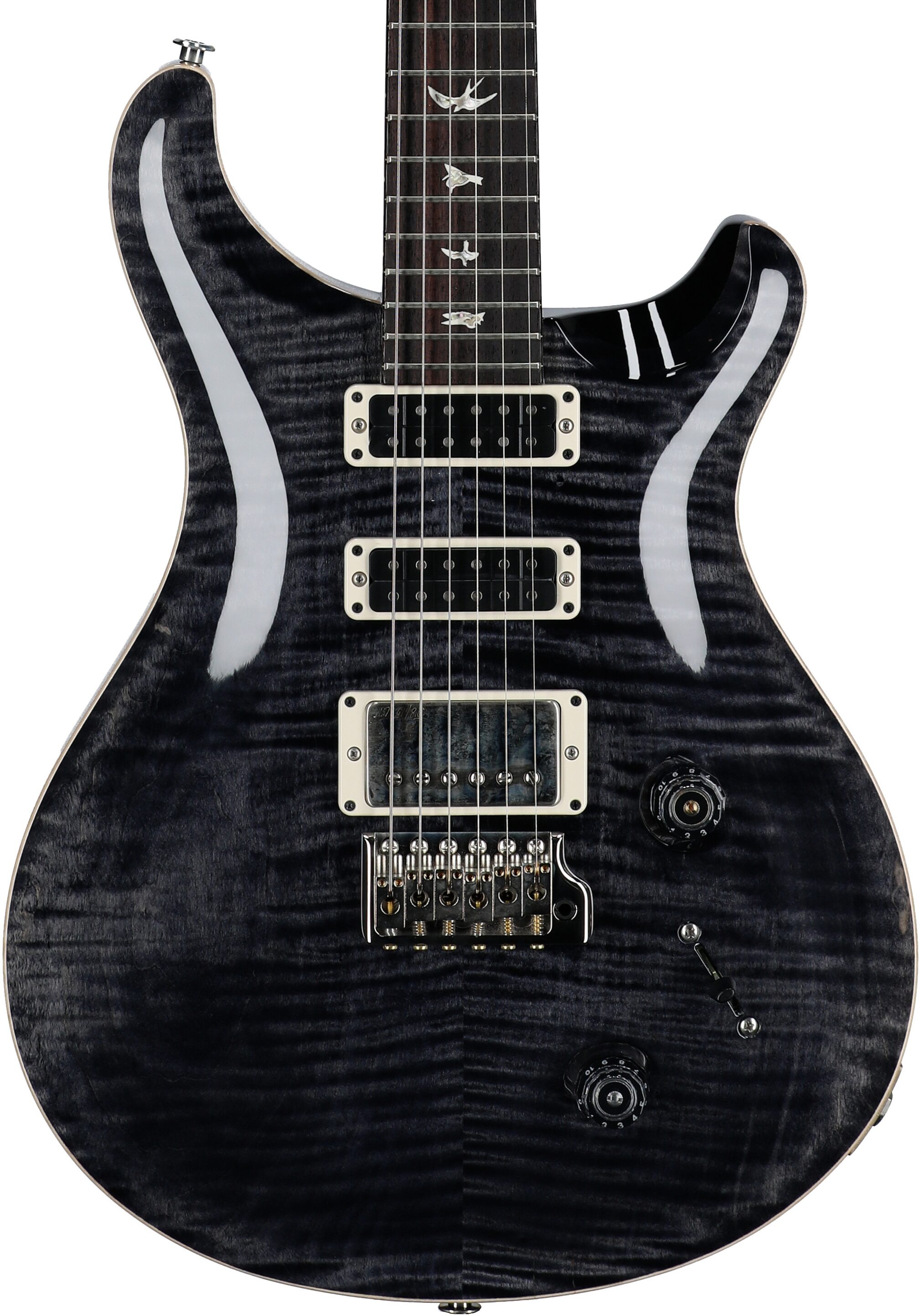 PRS Paul Reed Smith Studio Electric Guitar (with Case), Gray Black, Serial Number 0387363, Body Straight Front