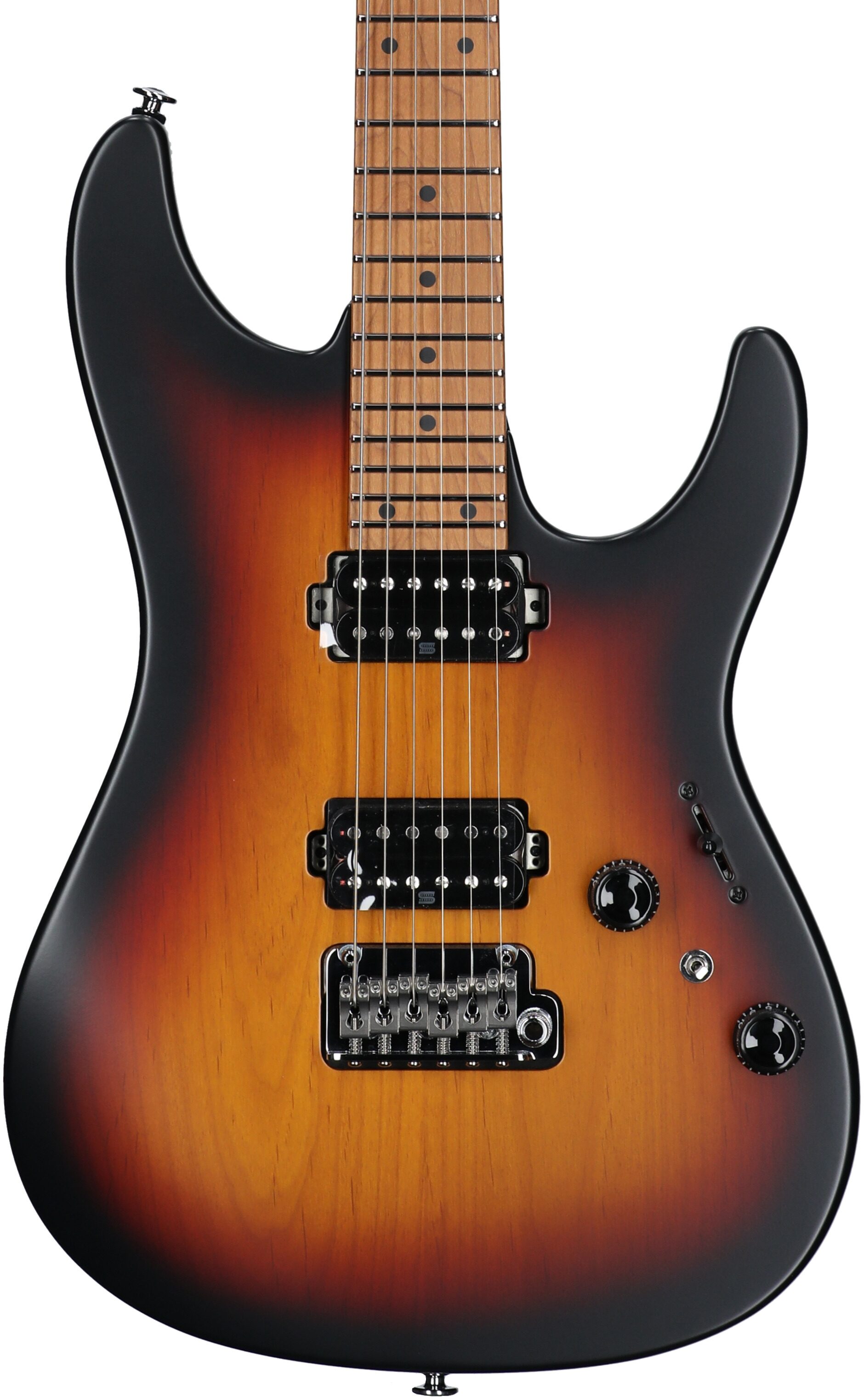 Ibanez Prestige AZ2402 Electric Guitar (with Case), Tri Fade Burst, Serial Number 210002F2415232, Body Straight Front
