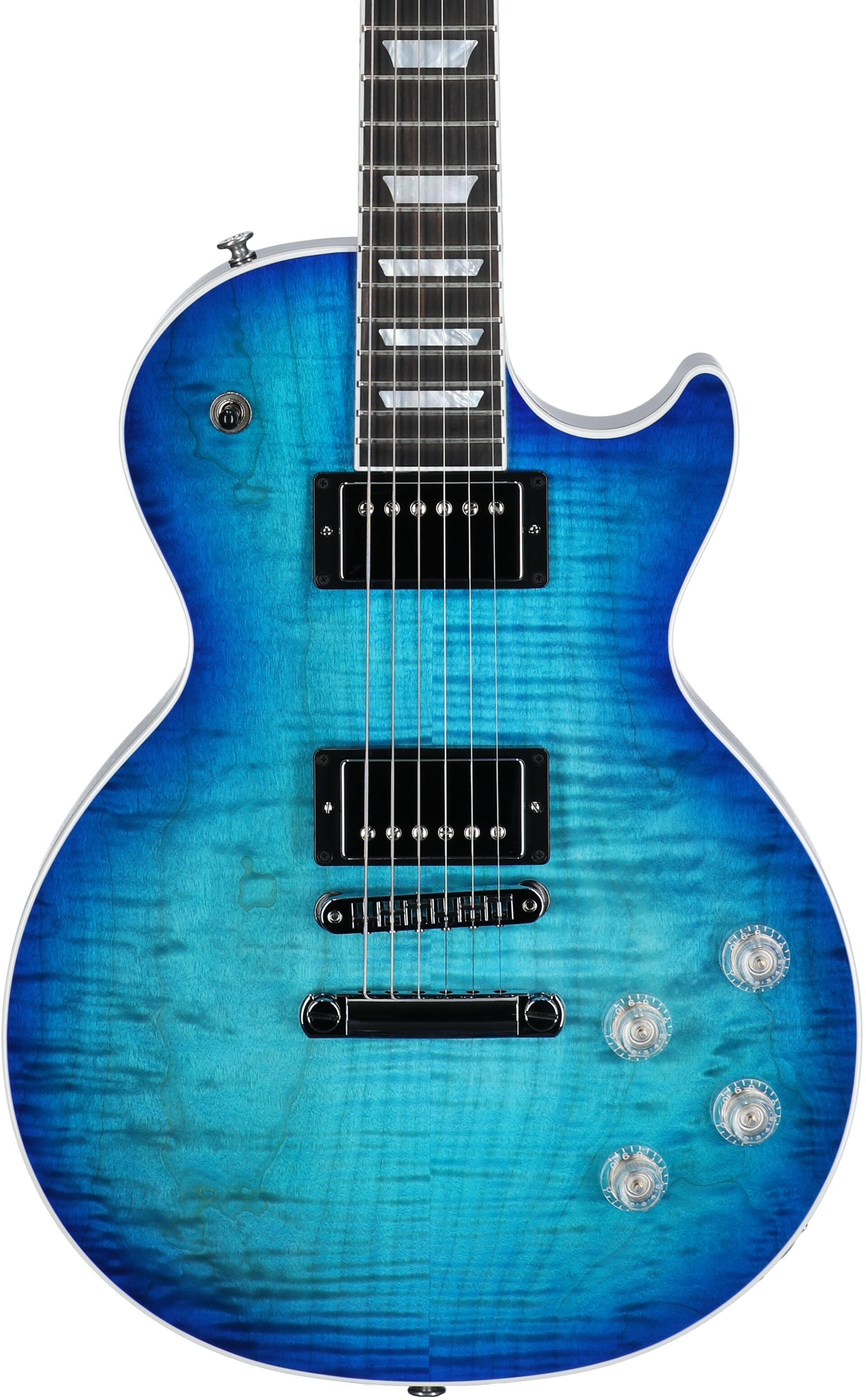 Gibson Les Paul Modern Figured AAA Electric Guitar (with Case), Cobalt Burst, Serial Number 225640191, Body Straight Front