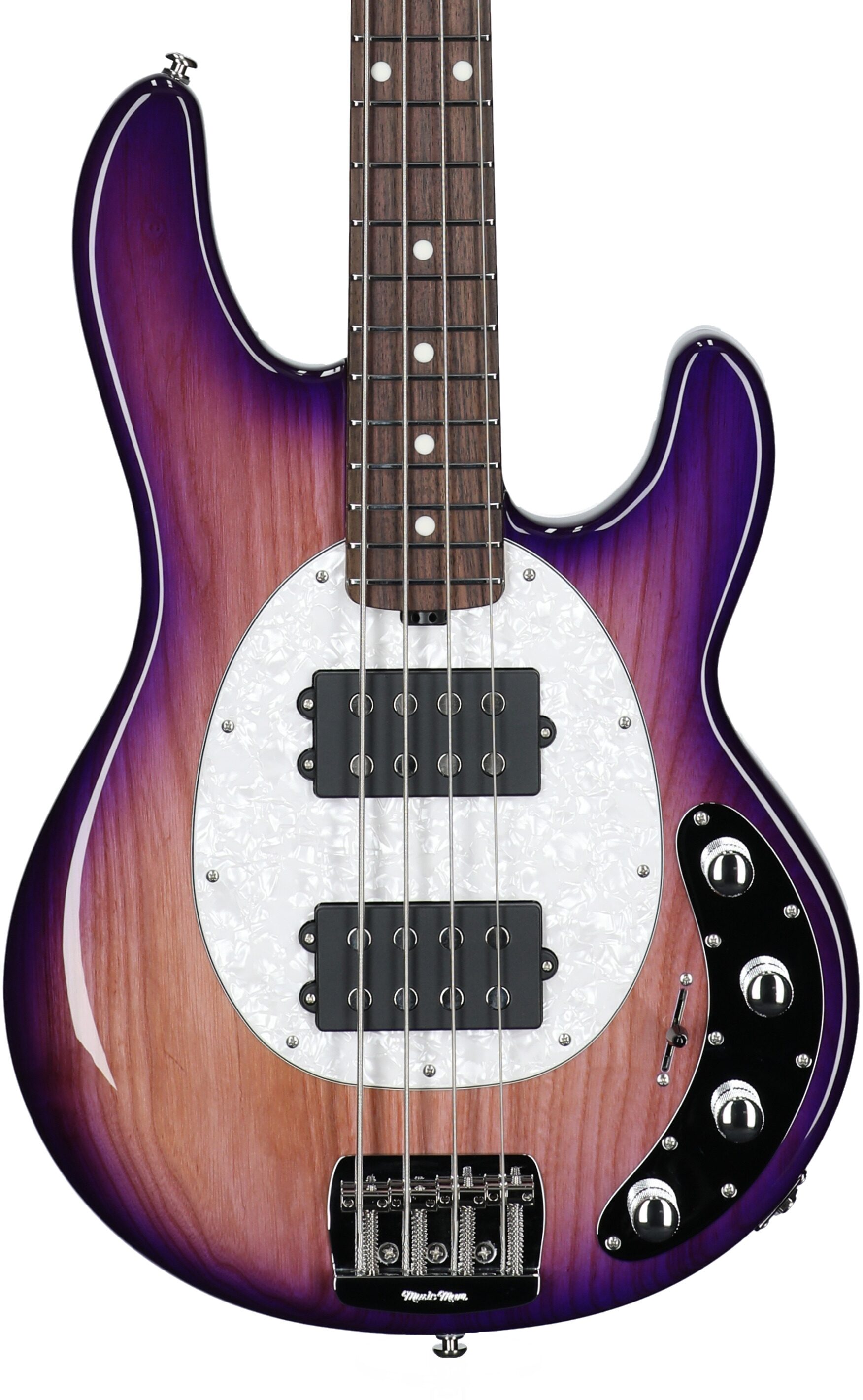 Ernie Ball Music Man StingRay Special HH Electric Bass (with Case), Purple Sunset, Serial Number K05884, Body Straight Front