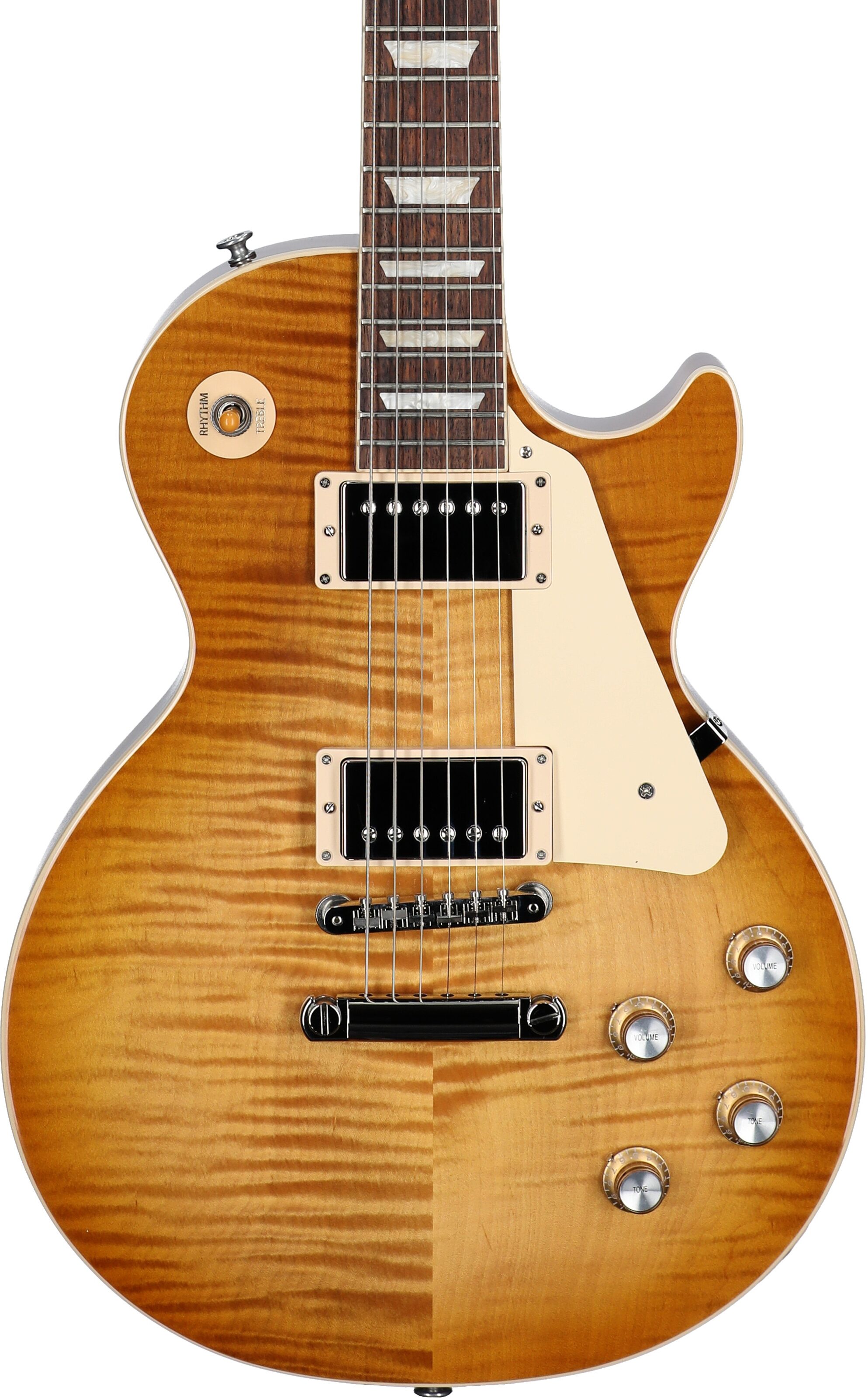 Gibson Exclusive Les Paul Standard '60s AAA Top Electric Guitar (with Case), Dirty Lemon, Serial Number 223240282, Body Straight Front