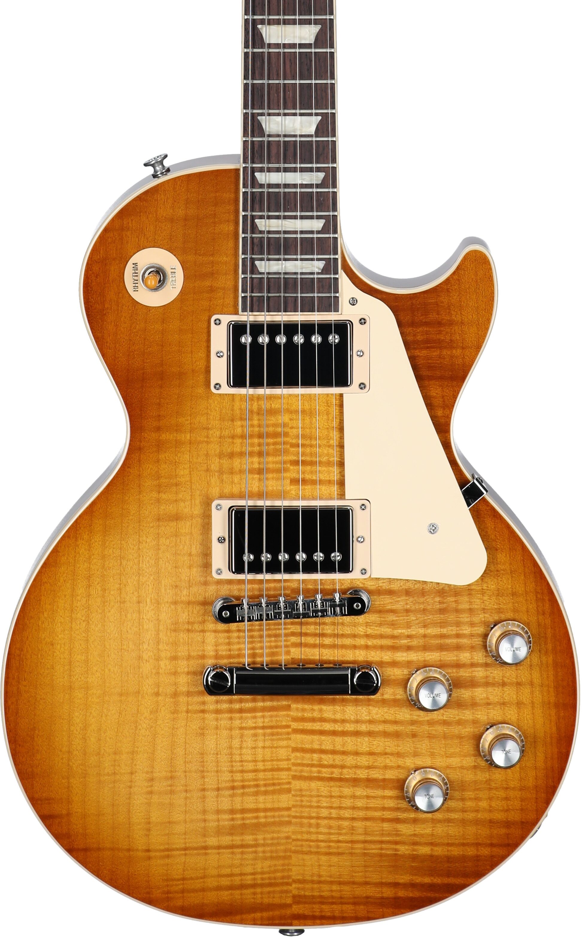 Gibson Exclusive Les Paul Standard '60s AAA Top Electric Guitar (with Case), Dirty Lemon, Serial Number 210140070, Body Straight Front