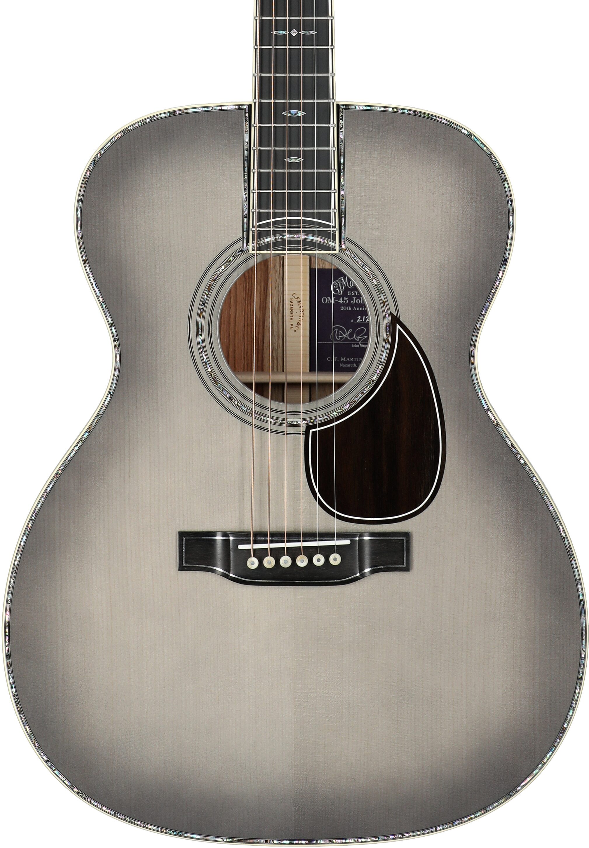 Martin OM-45 John Mayer 20th Anniversary Acoustic Guitar (with Case), New, Serial Number M2889966, Body Straight Front
