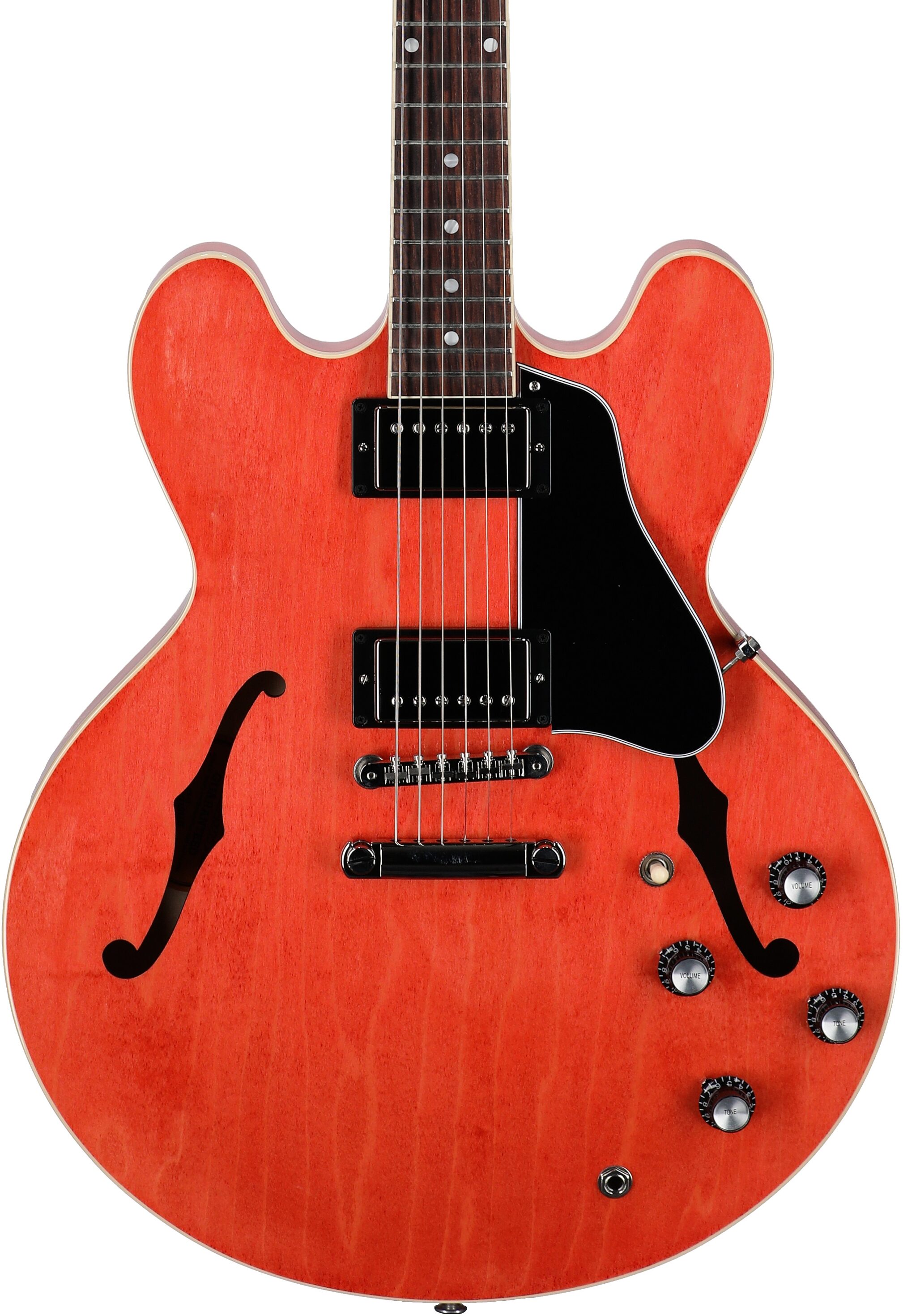 Gibson ES-335 Electric Guitar (with Case), Watermelon, Serial Number 225340075, Body Straight Front