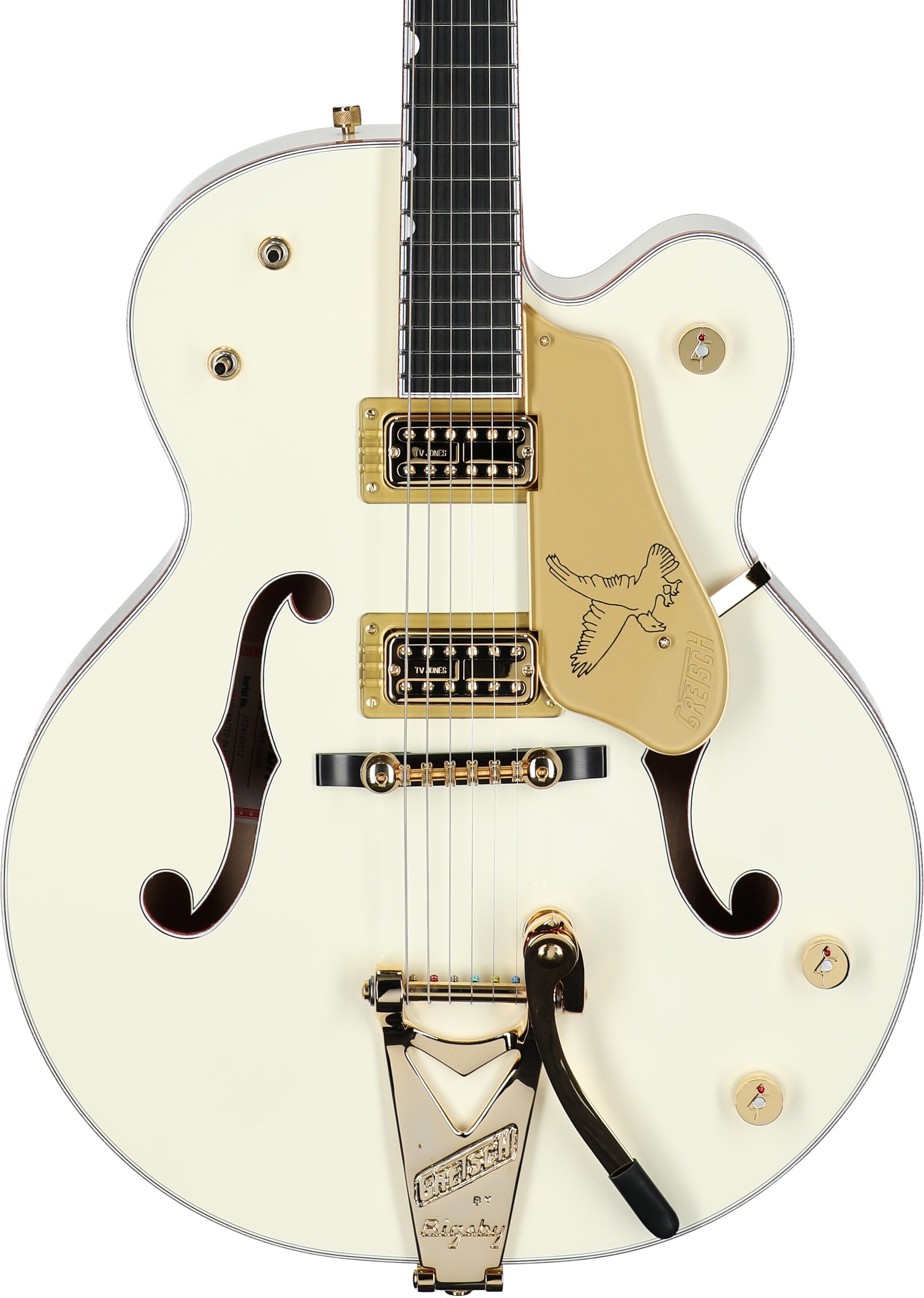 Gretsch G-6136T59 VS 1959 White Falcon Electric Guitar (with Case), New, Serial Number JT24103512, Body Straight Front