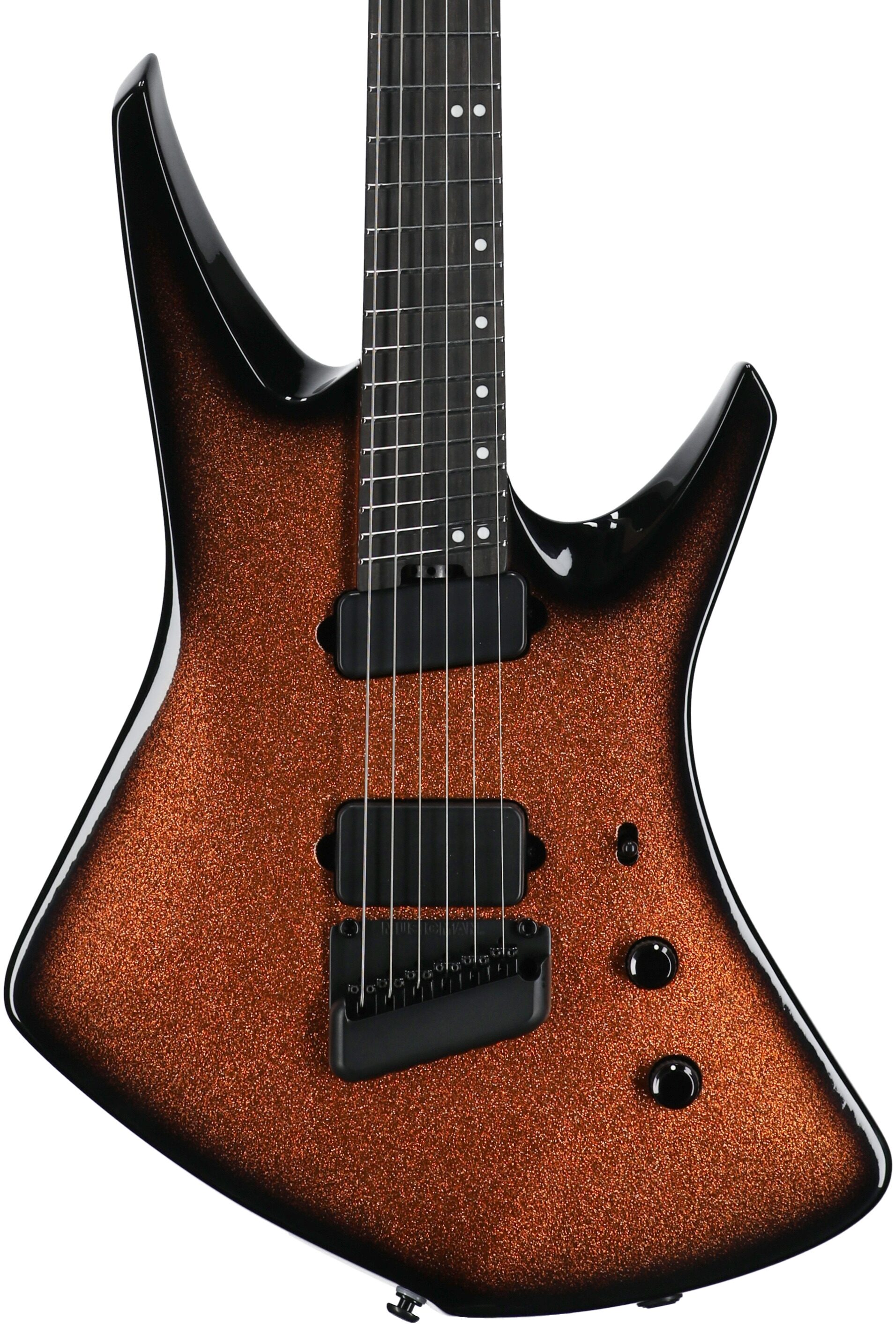 Ernie Ball Music Man Kaizen 6 Electric Guitar (with Case), Ember Burst, Serial Number S09625, Body Straight Front