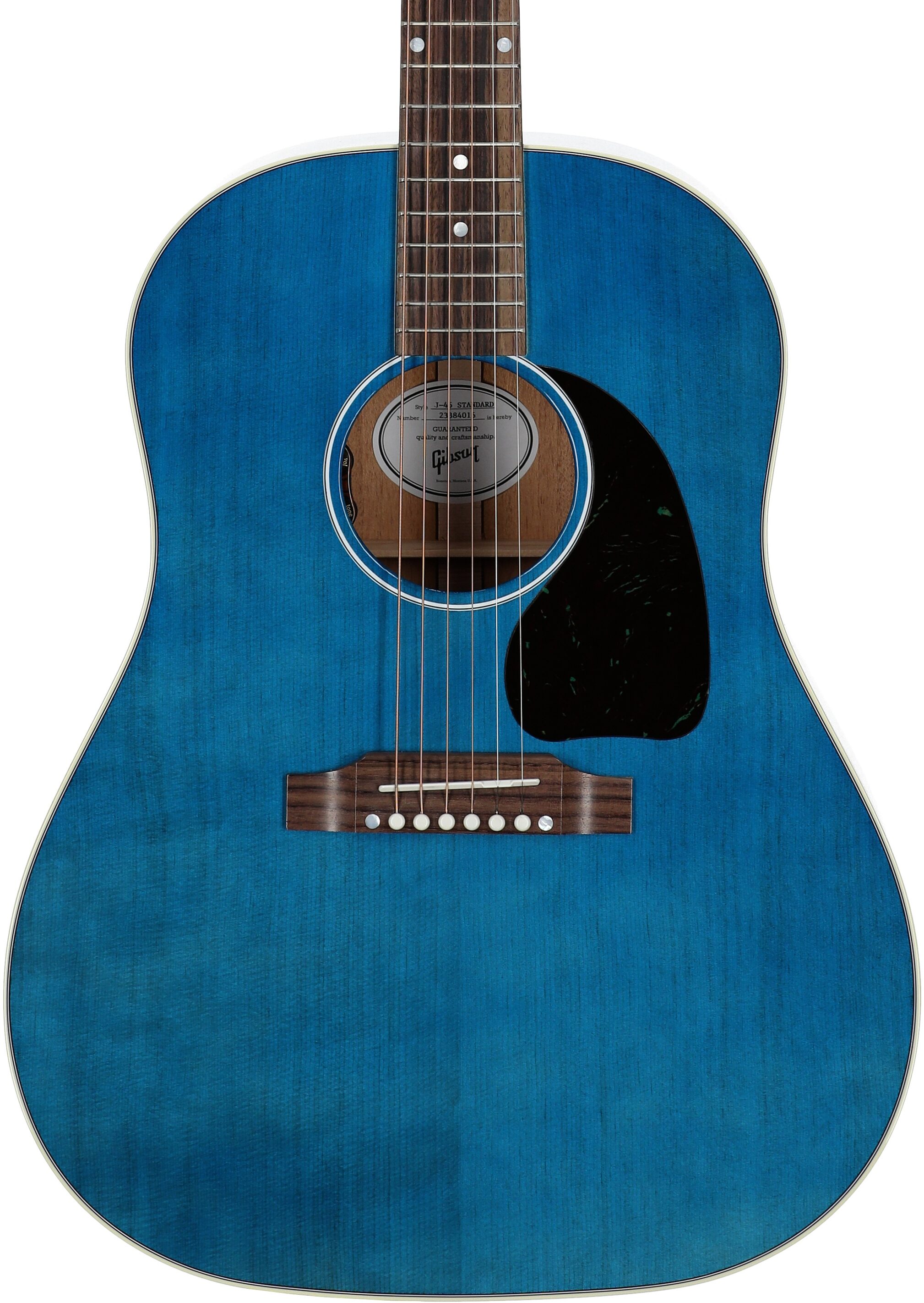 Gibson Limited Edition J-45 Standard Acoustic-Electric Guitar (with Case), Bluebonnet, Serial Number 23384016, Body Straight Front