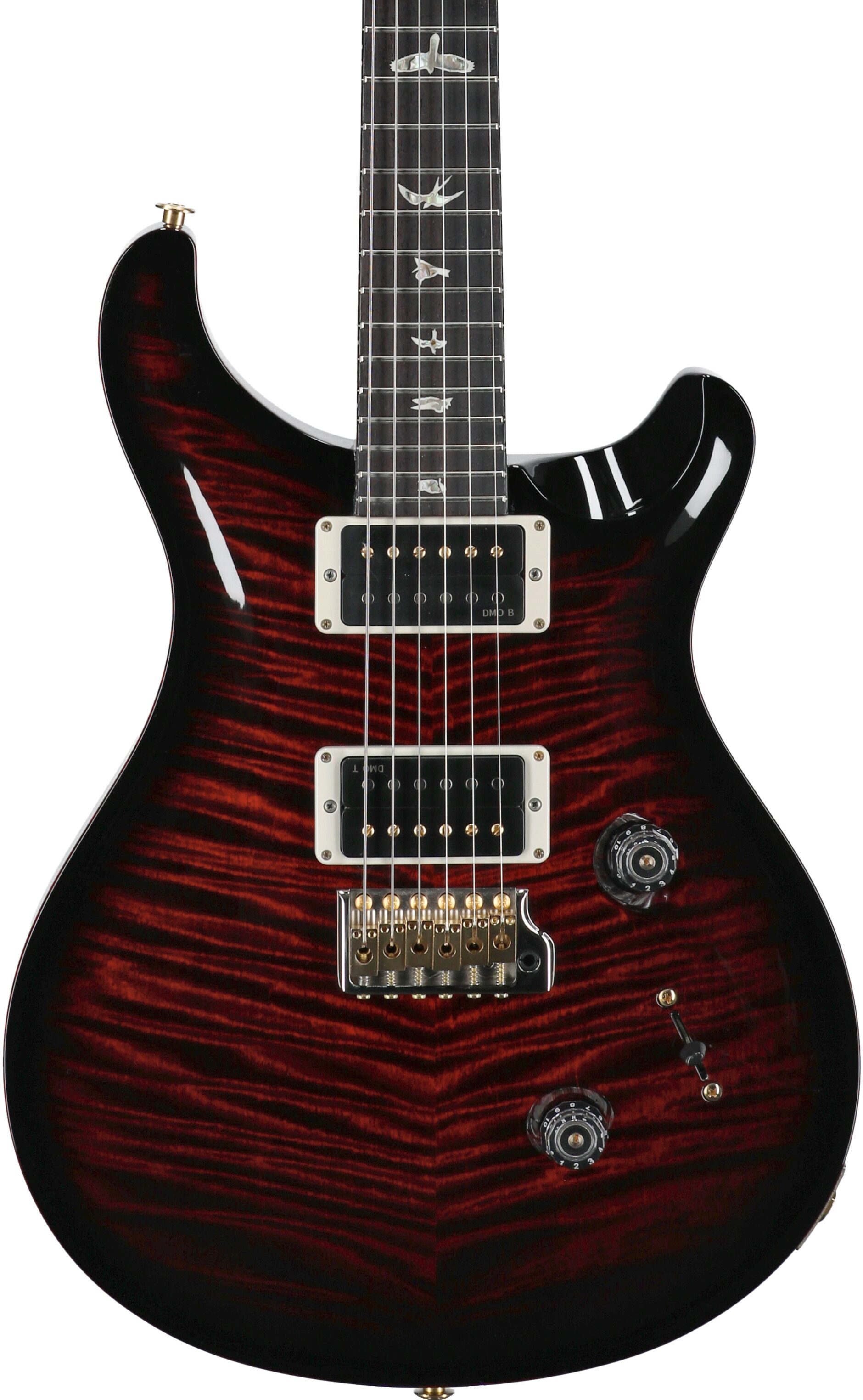 PRS Paul Reed Smith Custom 24 Pattern Thin 10-Top Electric Guitar (with Case), Fire Smokeburst, Serial Number 0395677, Body Straight Front