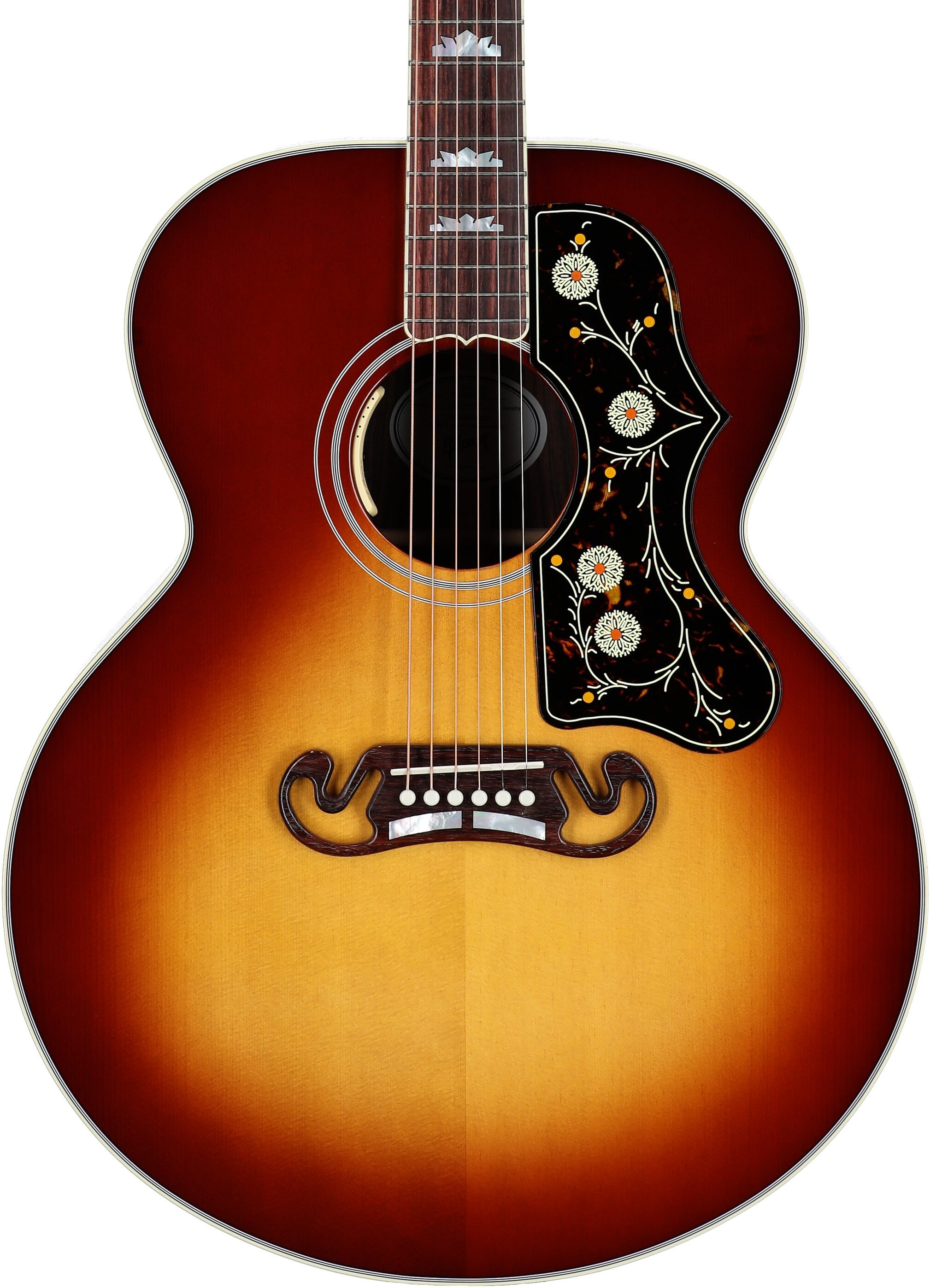 Gibson SJ-200 Standard Rosewood Jumbo Acoustic-Electric Guitar (with Case), Rosewood Burst, Serial Number 23124017, Body Straight Front