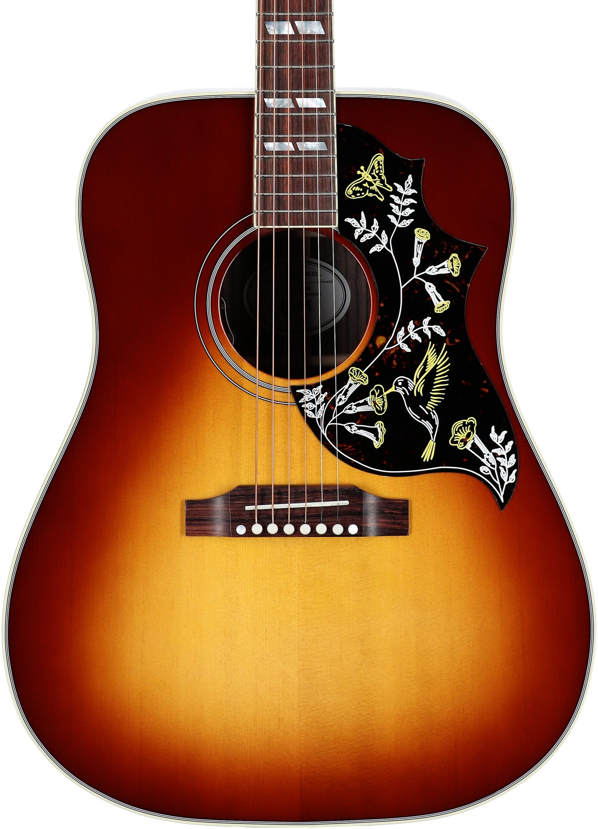 Gibson Hummingbird Standard Rosewood Acoustic-Electric Guitar (with Case), Rosewood Burst, Serial Number 23404037, Body Straight Front