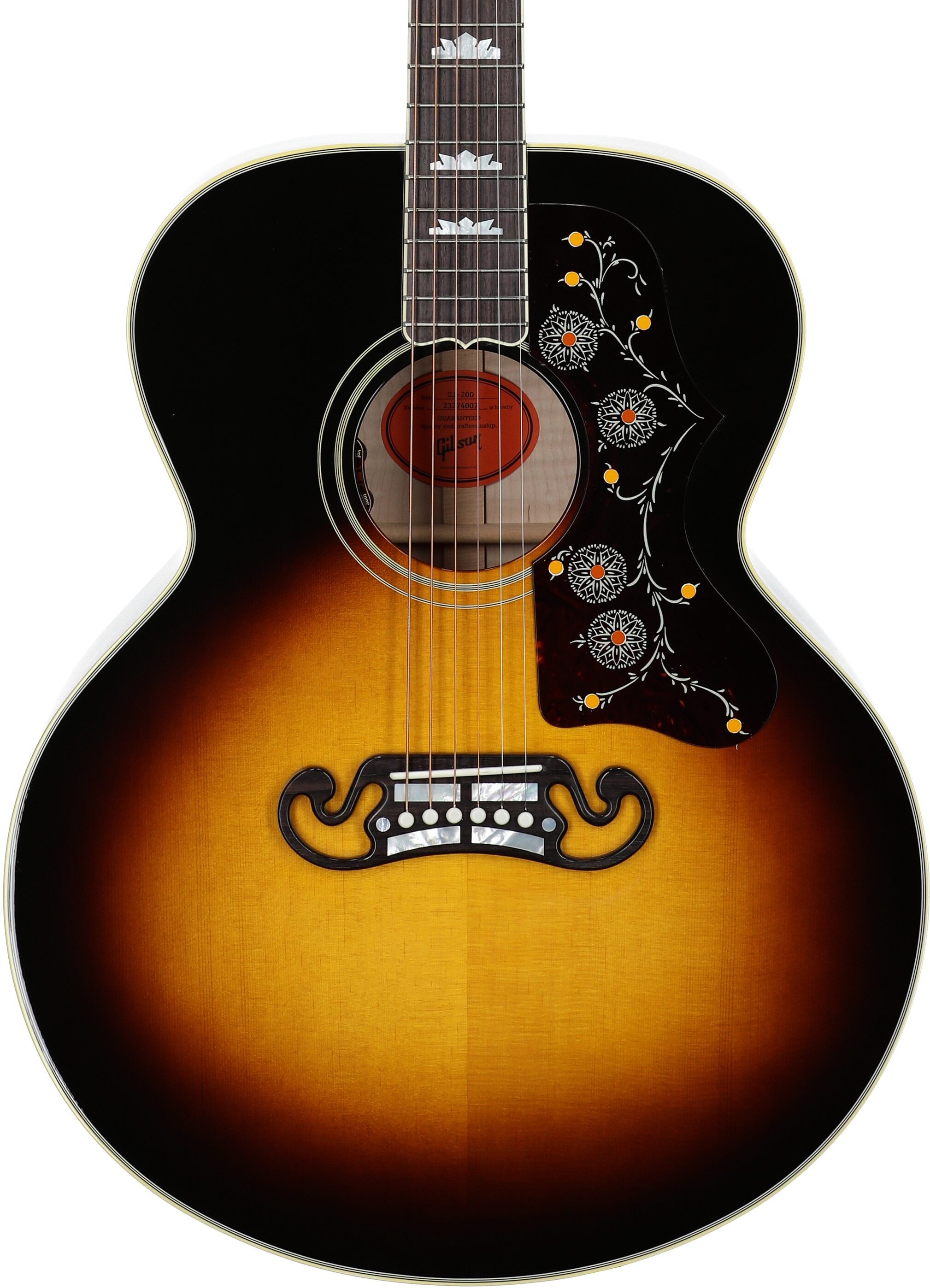 Gibson SJ-200 Original Jumbo Acoustic-Electric Guitar (with Case), Vintage Sunburst, Serial Number 23274007, Body Straight Front