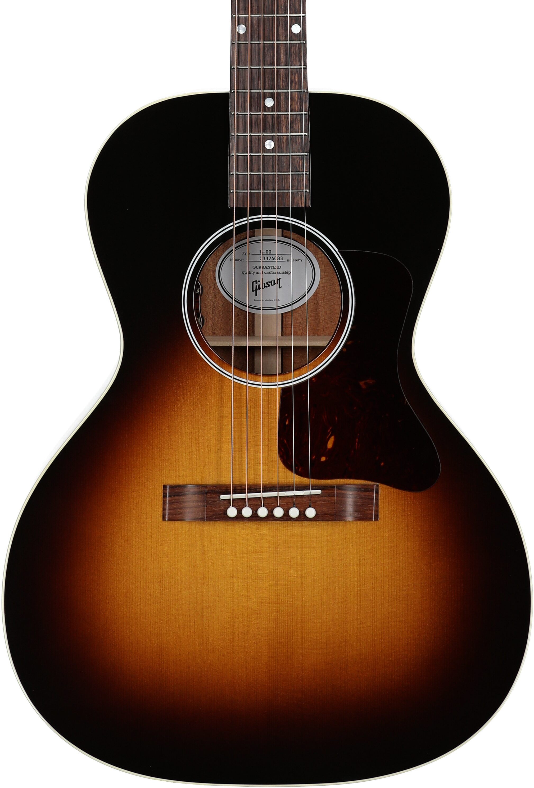 Gibson L-00 Standard Acoustic-Electric Guitar (with Case), Vintage Sunburst, Serial Number 23374083, Body Straight Front