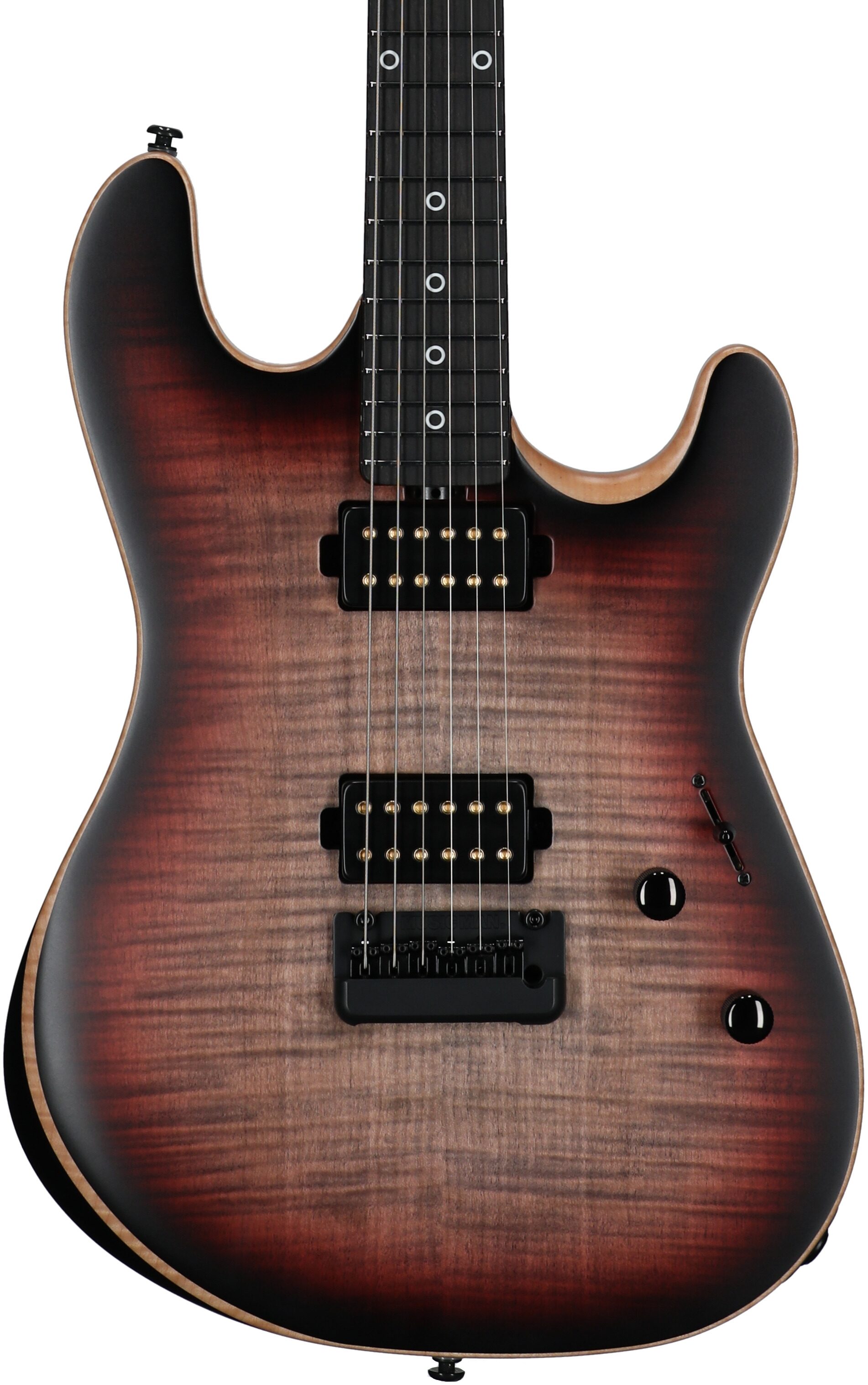 Ernie Ball Music Man Rabea Massaad Sabre Electric Guitar (with Case), Vileblood, Serial Number S11666, Body Straight Front
