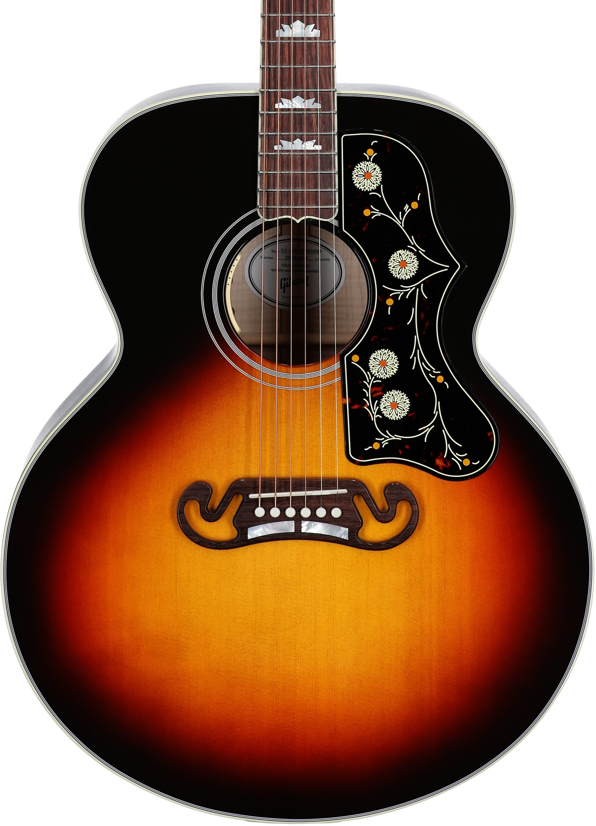 Gibson SJ-200 Standard Maple Jumbo Acoustic-Electric Guitar (with Case), Tri-Burst, Serial Number 20085063, Body Straight Front