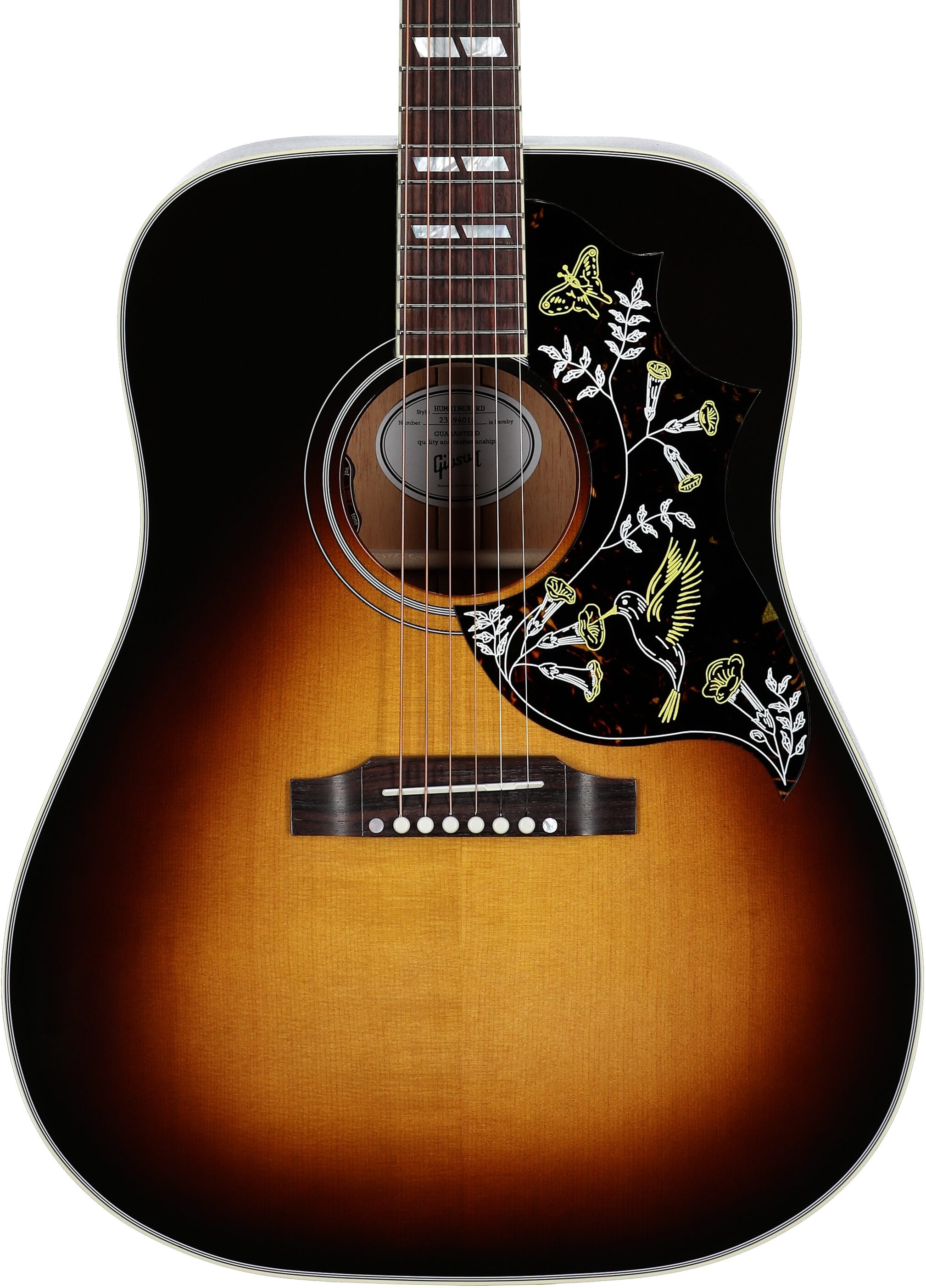 Gibson Hummingbird Standard Acoustic-Electric Guitar (with Case), Vintage Sunburst, Serial Number 23394016, Body Straight Front
