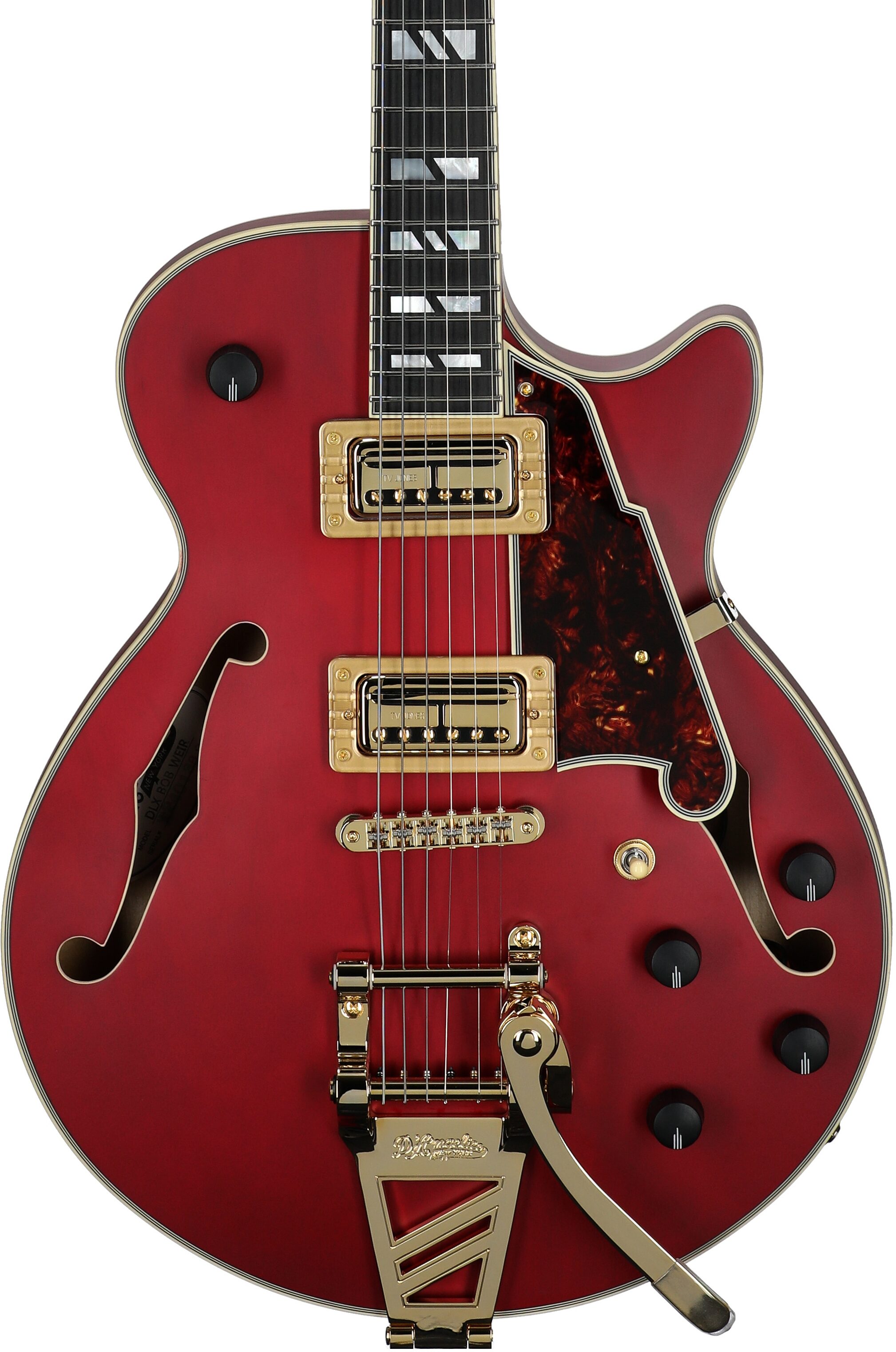 D'Angelico Deluxe Bobby Weir 3 Electric Guitar, Satin Transparent Wine, Serial Number W2401383, Body Straight Front