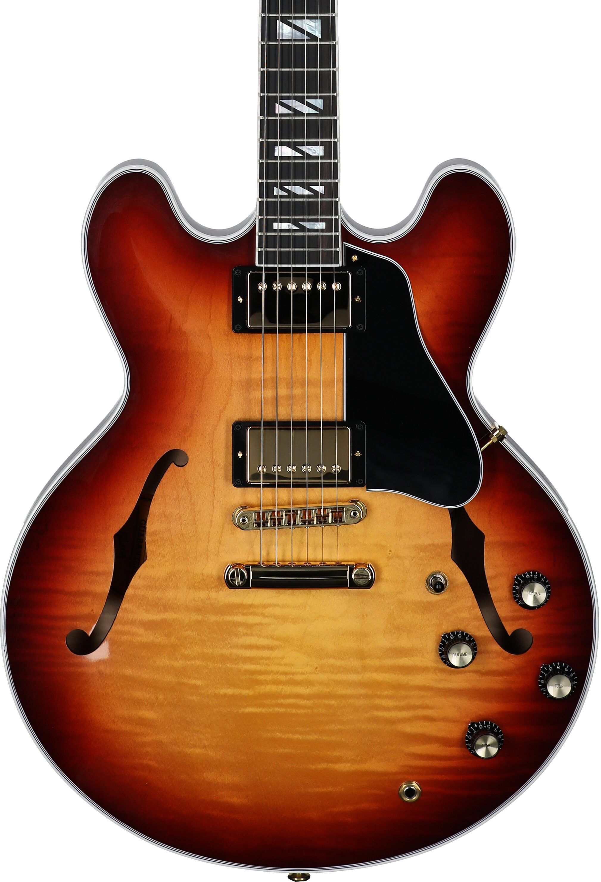 Gibson ES-335 Supreme Figured Top Electric Guitar (with Case), Bourbon Burst, Serial Number 226240208, Body Straight Front