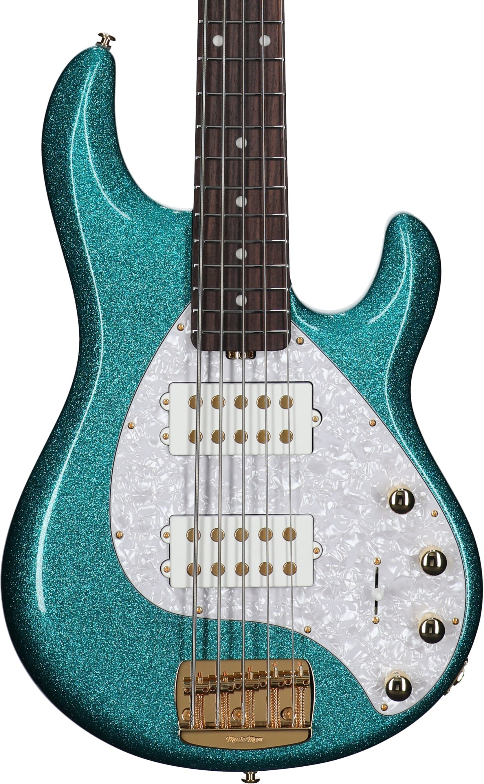 Ernie Ball Music Man StingRay 5 Special HH Electric Bass (with Case), Ocean Sparkle, Serial Number K06442, Body Straight Front