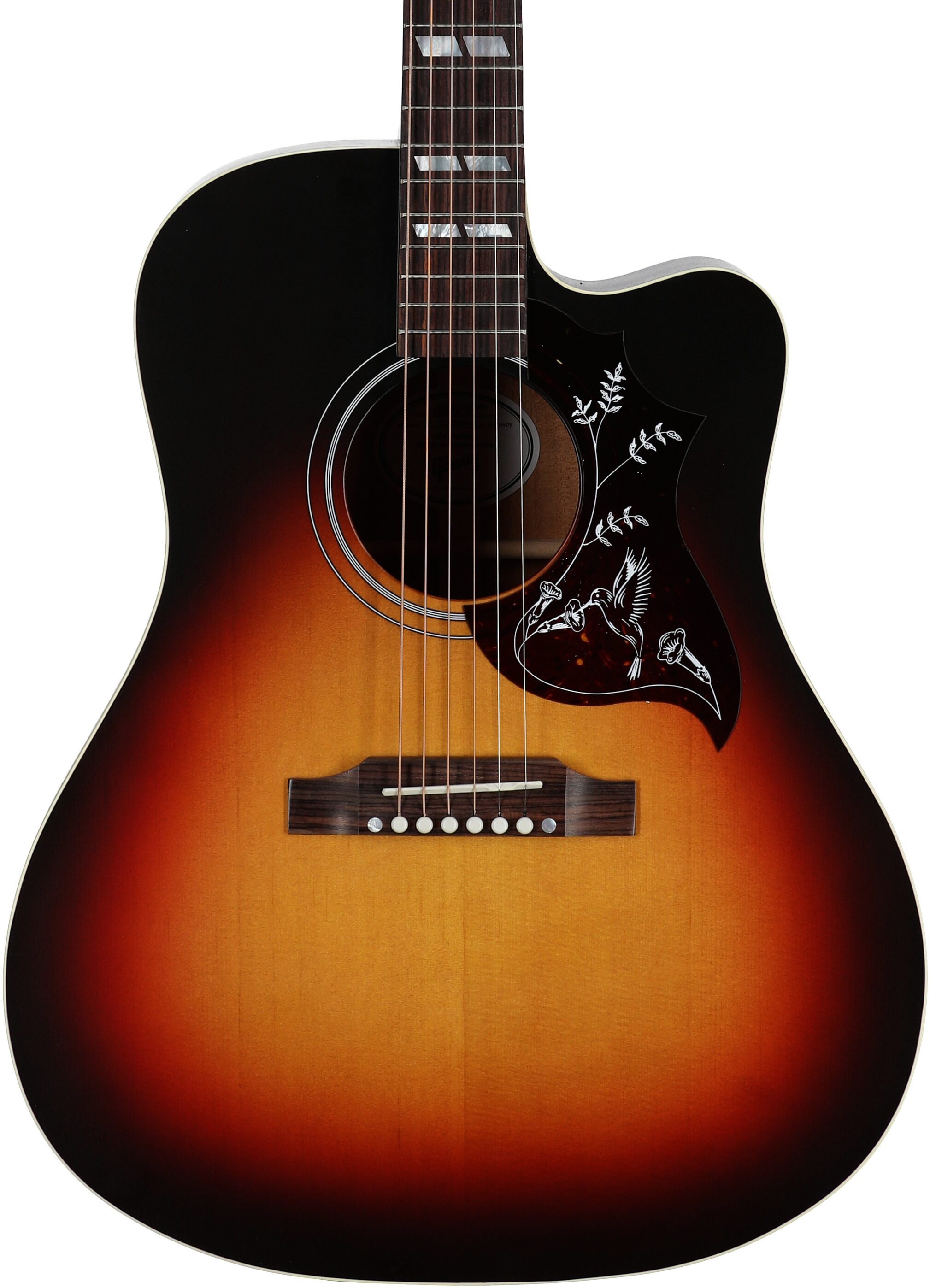 Gibson Hummingbird Studio EC Acoustic-Electric Guitar (with Case), Tri-Burst Satin, Serial Number 22884048, Body Straight Front