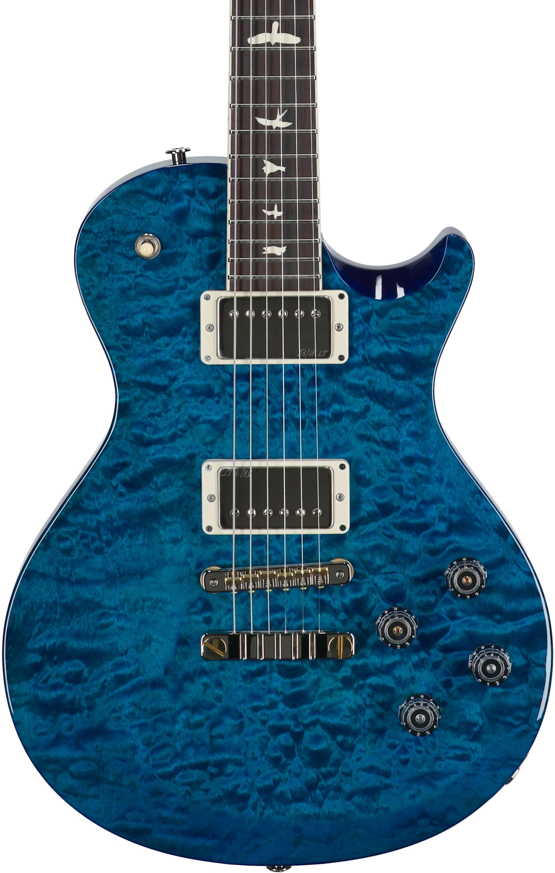 PRS Paul Reed Smith S2 McCarty 594 Singlecut Quilt Electric Guitar (with Gig Bag), Blue Matteo, Serial Number S2080087, Body Straight Front