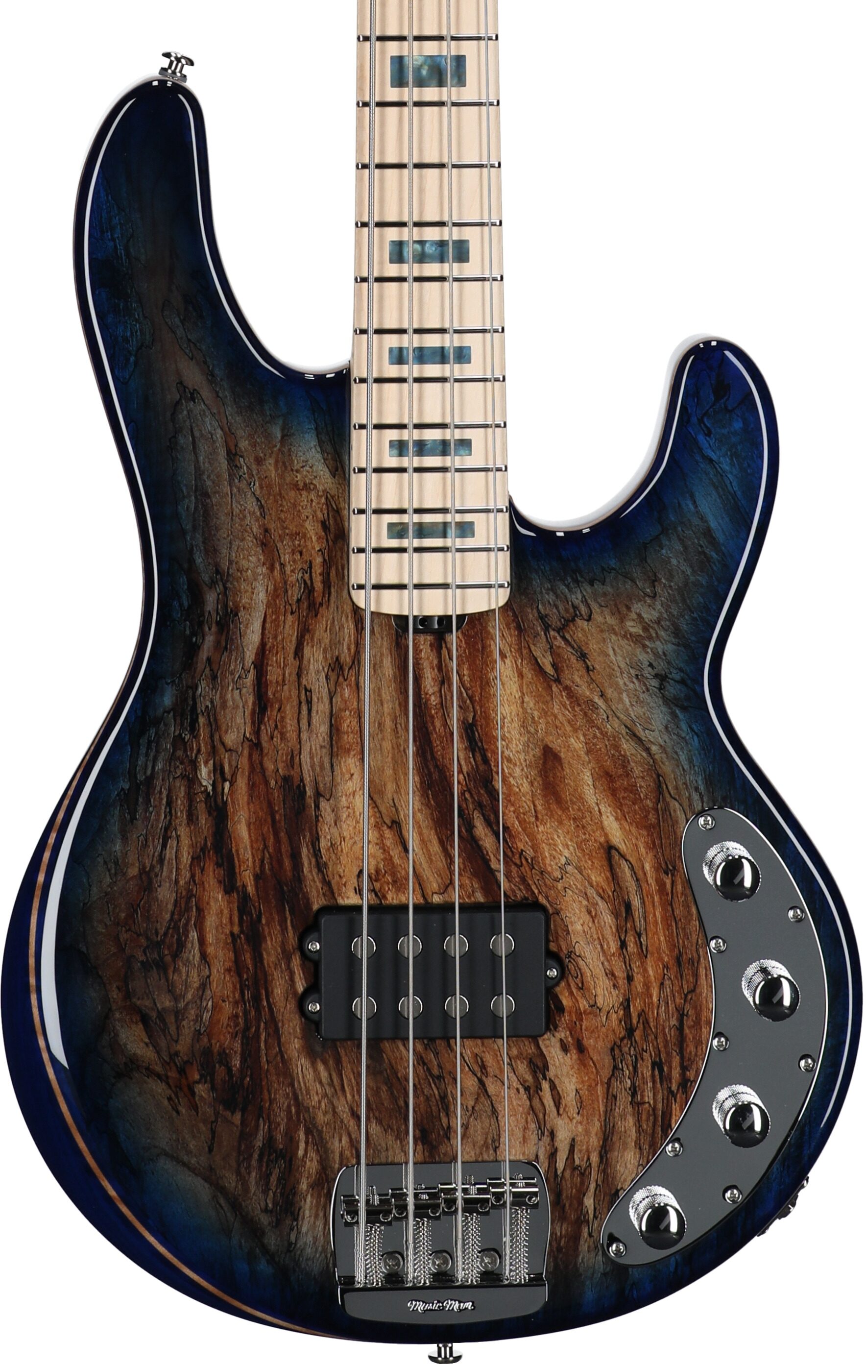 Ernie Ball Music Man BFR StingRay Special Electric Bass, Paua Blue, Serial Number F93768, Body Straight Front