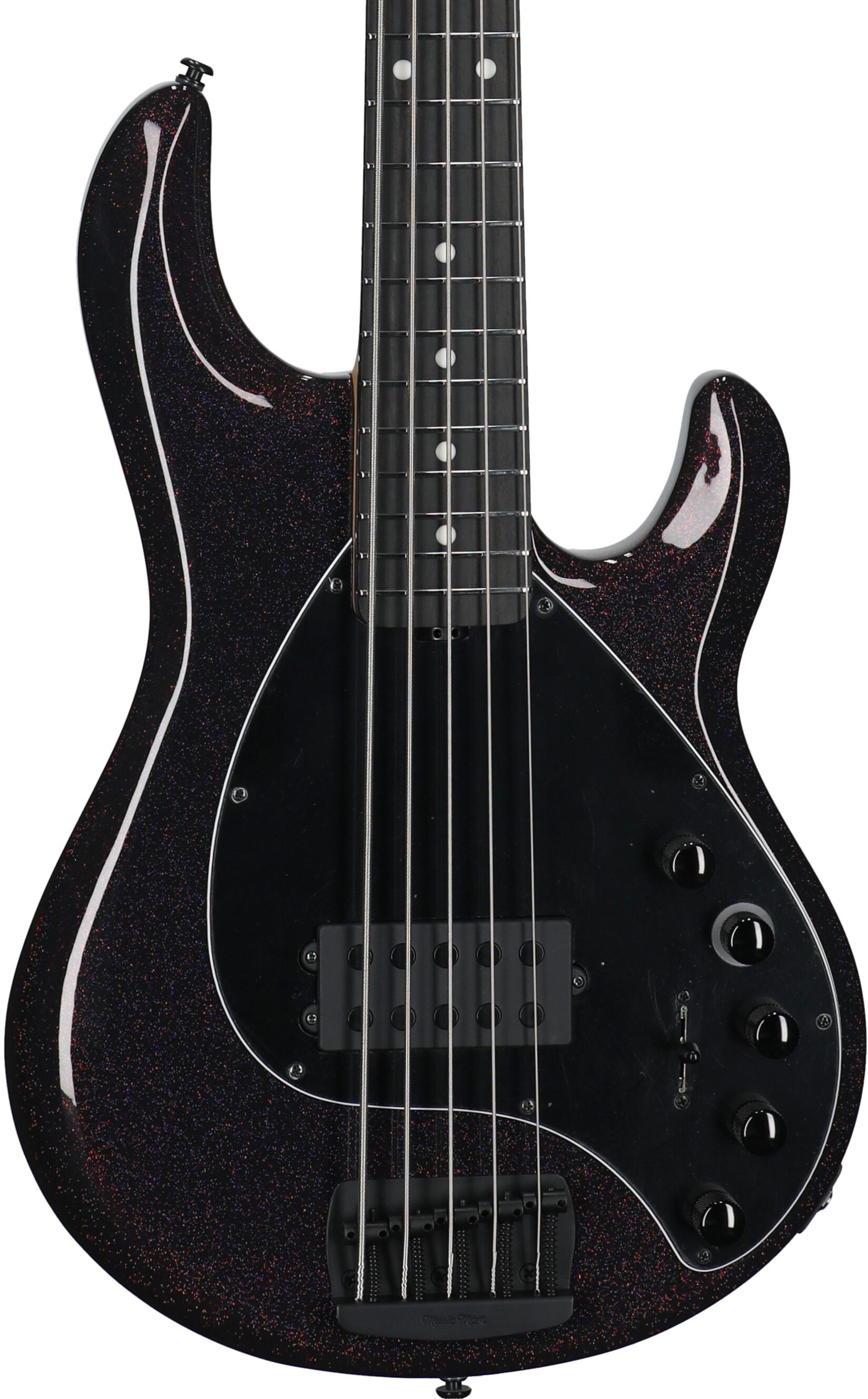 Ernie Ball Music Man DarkRay 5 Electric Bass Guitar (with Case), Dark Rainbow, Serial Number S12118, Body Straight Front