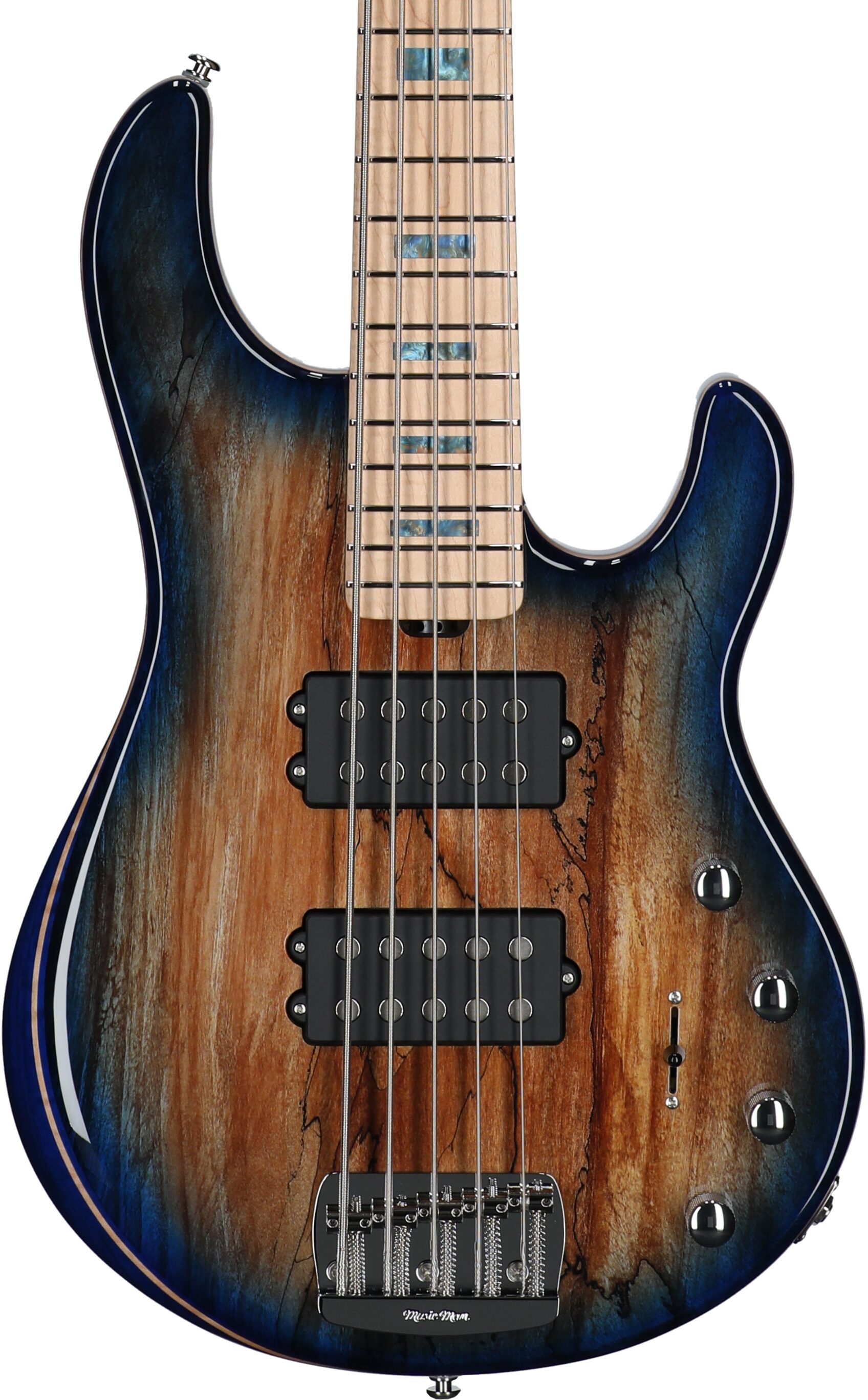 Ernie Ball Music Man BFR StingRay Special 5 Electric Bass (with Mono Case), Paua Blue, Serial Number F93740, Body Straight Front