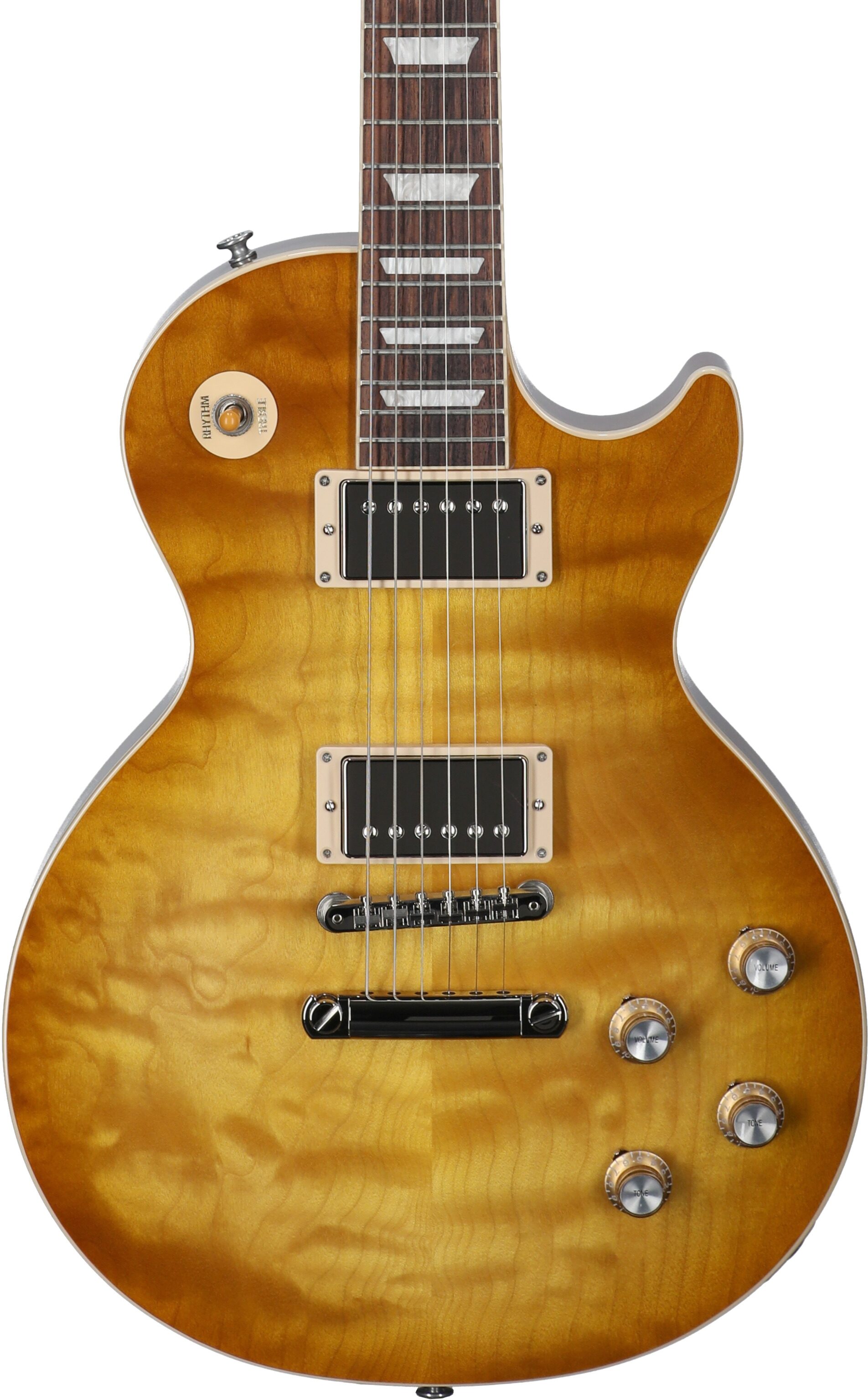 Gibson Exclusive Les Paul Standard 60s AAA Electric Guitar, Quilted Honeyburst, Serial Number 202550042, Body Straight Front